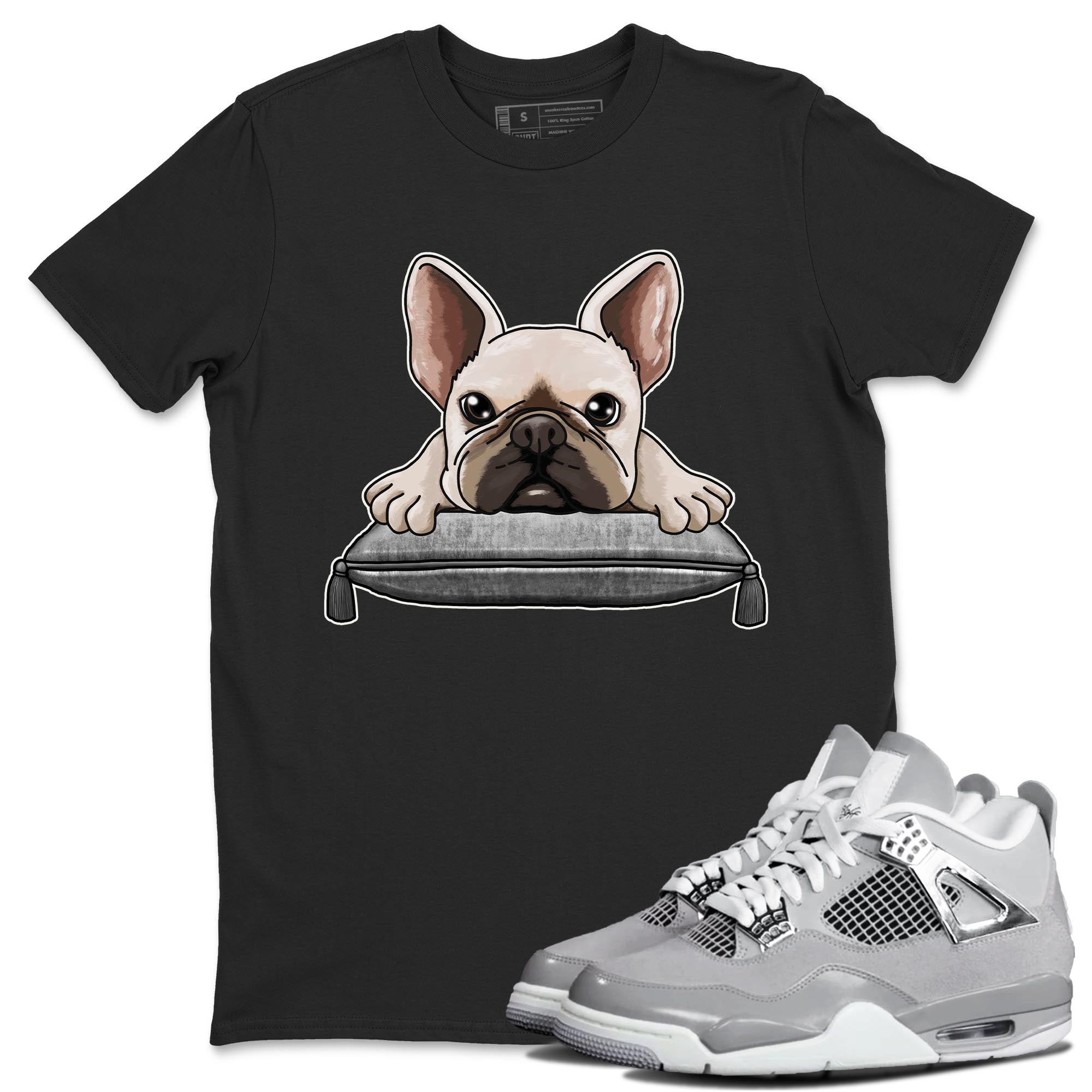 French Bulldog snkmatch Tee - Air Jordan 4 Frozen Moments