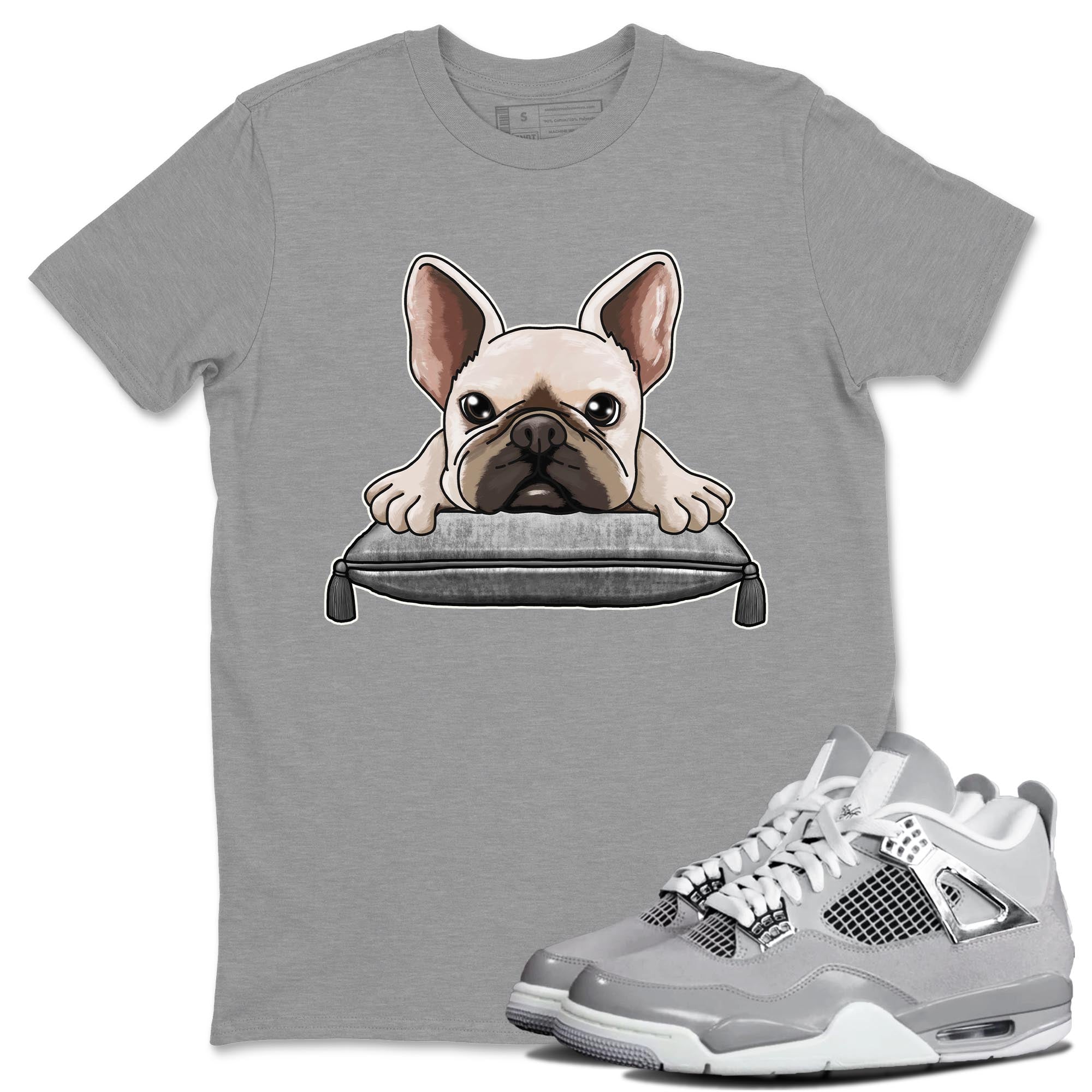 French Bulldog snkmatch Tee - Air Jordan 4 Frozen Moments