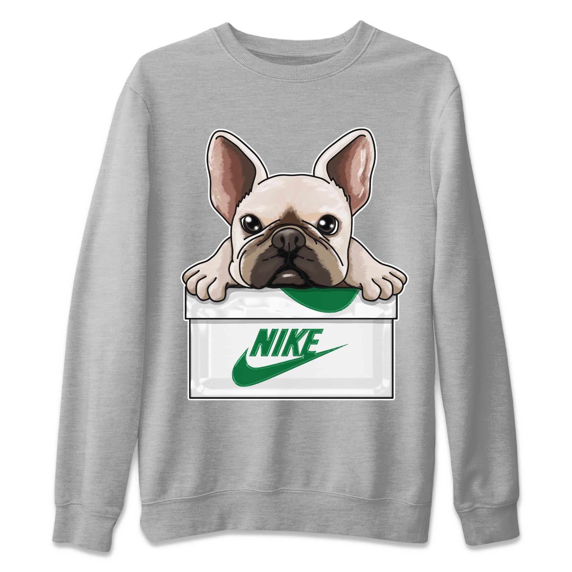 French Bulldog Unisex Tops - Air Jordan 4 Pine Green