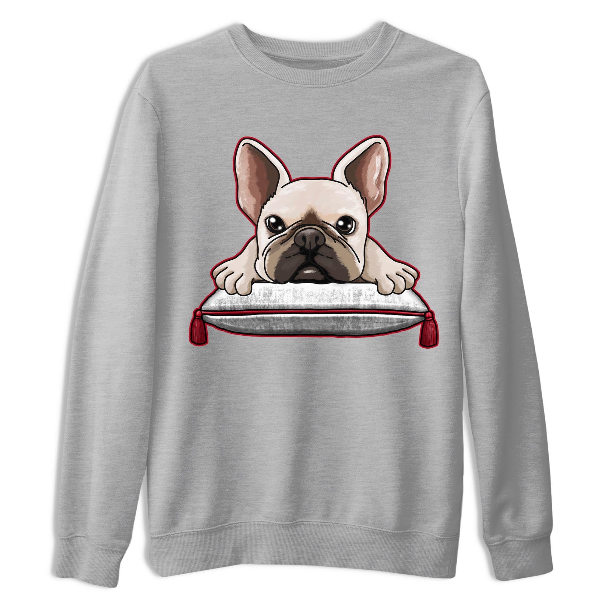 French bulldog snkmatch Tee - Air Jordan 4 Red Cement