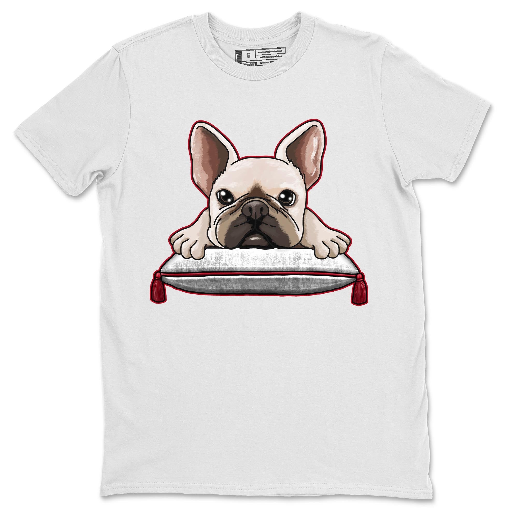 French bulldog snkmatch Tee - Air Jordan 4 Red Cement