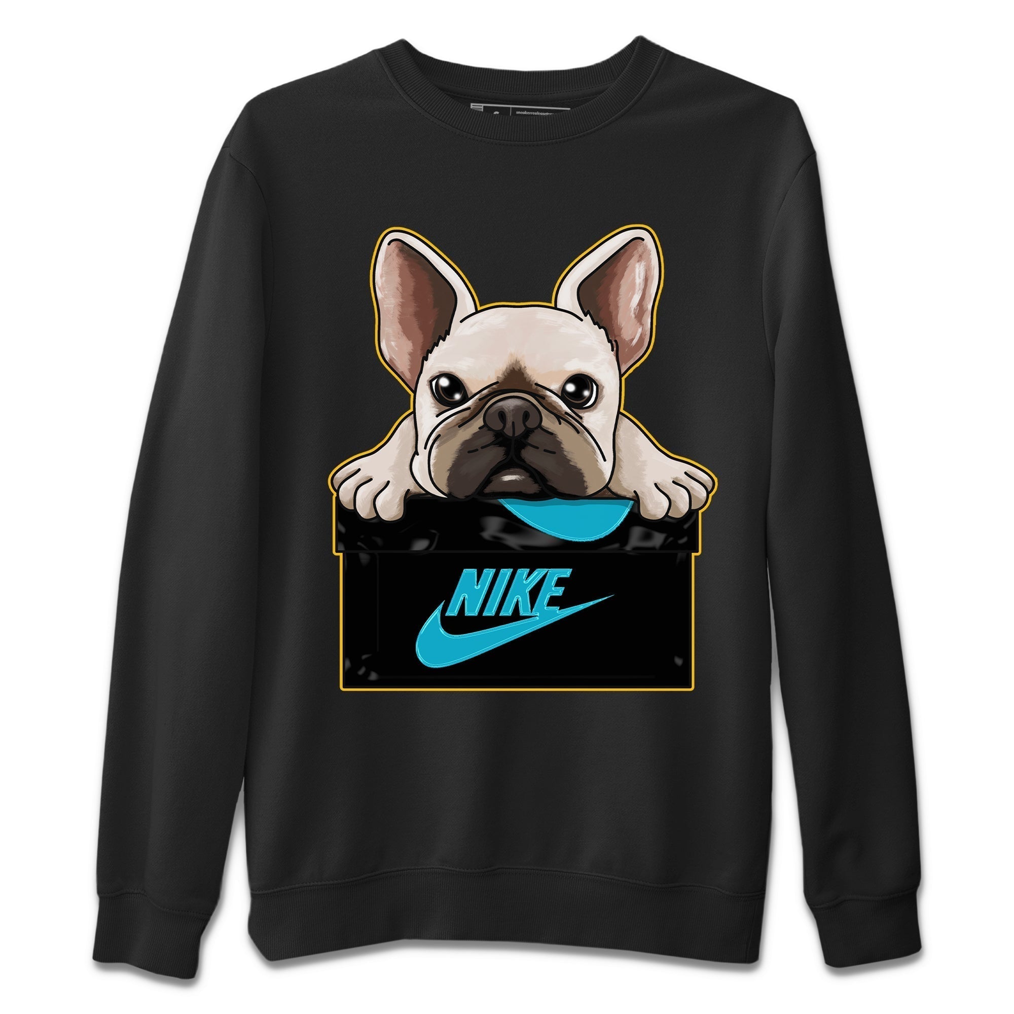 French Bulldog Unisex Tops - Air Jordan 5 Aqua
