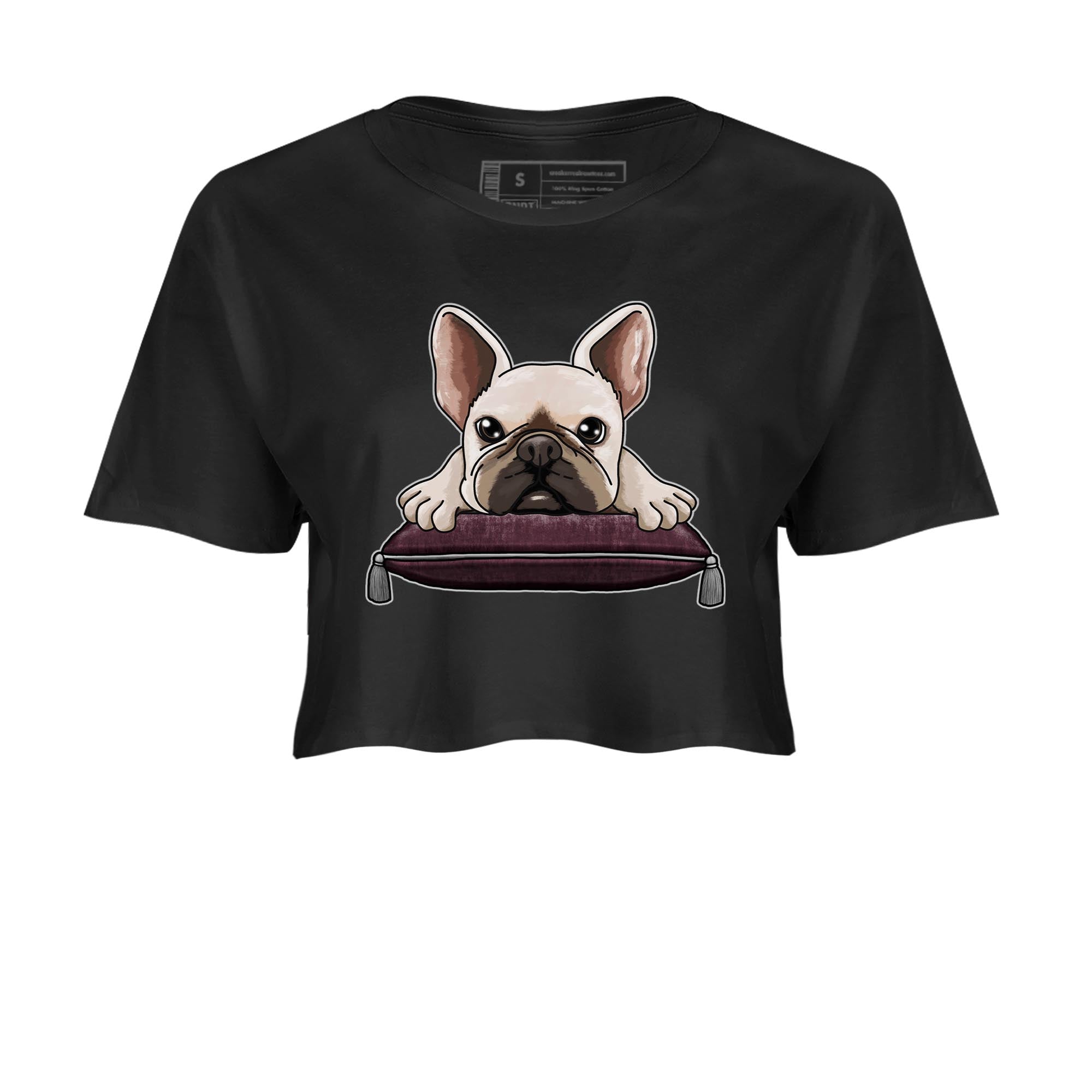 French Bulldog snkmatch Women's Top - Air Jordan 5 Burgundy