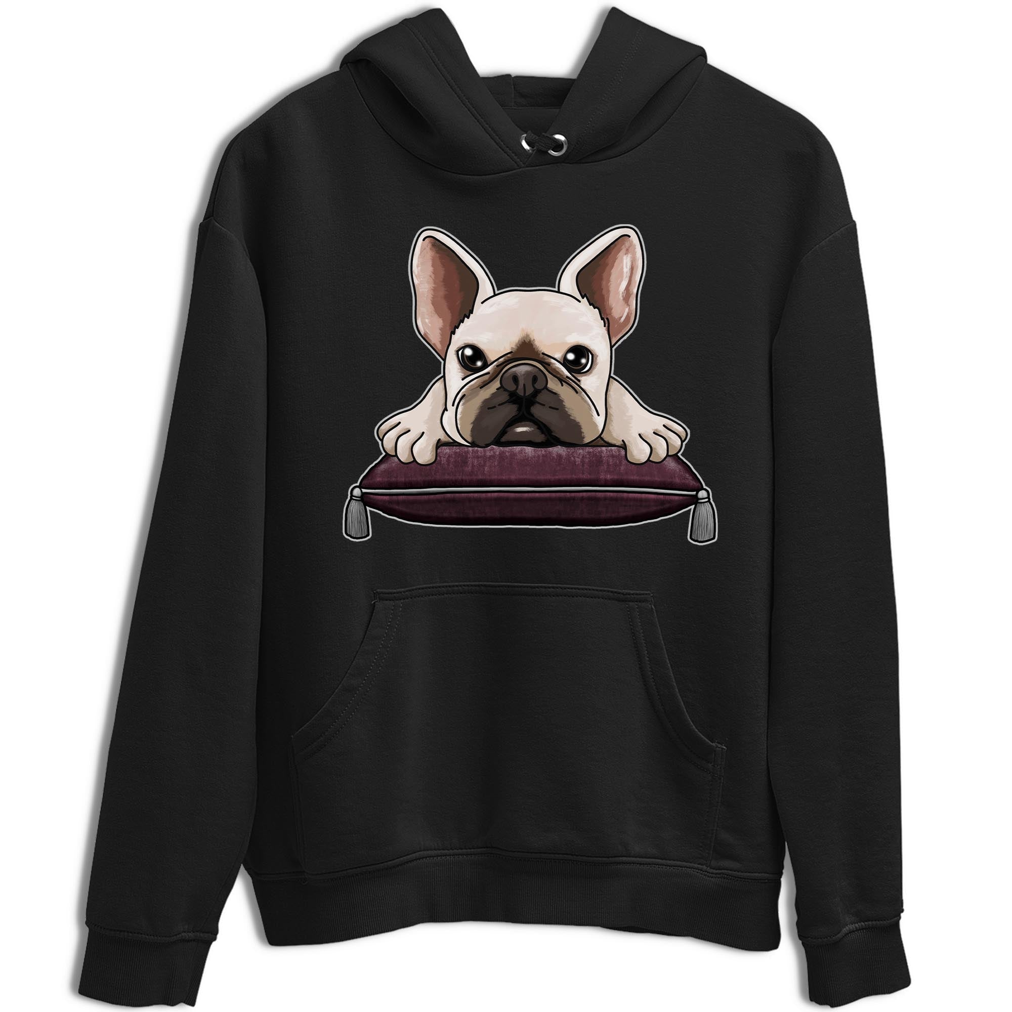 French Bulldog snkmatch Tee - Air Jordan 5 Burgundy