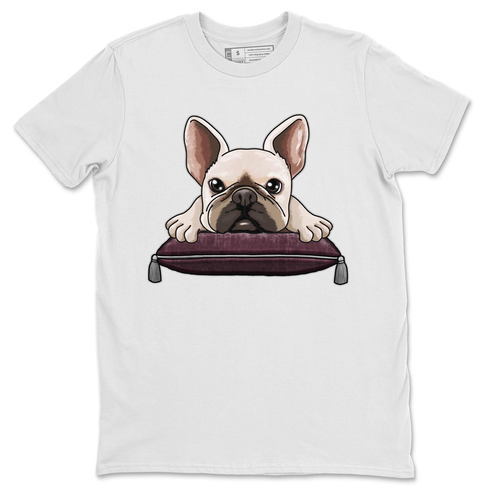 French Bulldog snkmatch Tee - Air Jordan 5 Burgundy