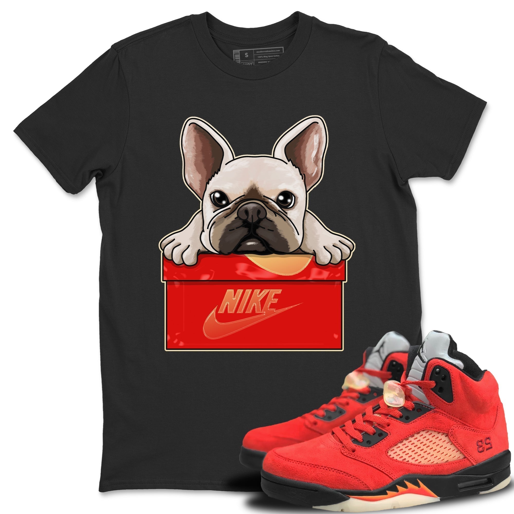 French Bulldog Unisex Tops - Air Jordan 5 Mars For Her