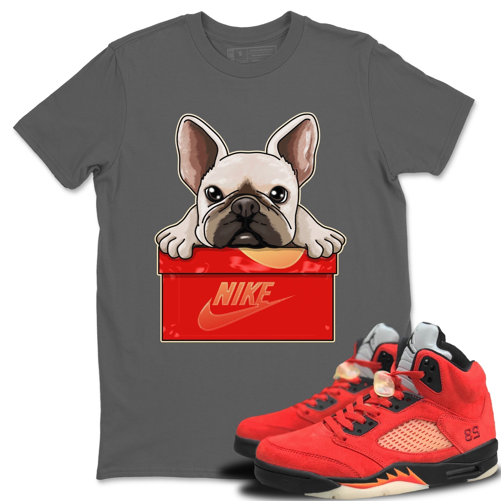 French Bulldog Unisex Tops - Air Jordan 5 Mars For Her