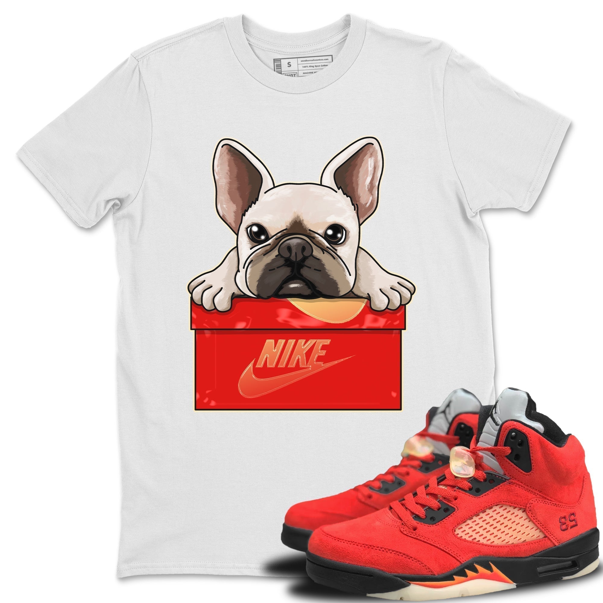 French Bulldog Unisex Tops - Air Jordan 5 Mars For Her