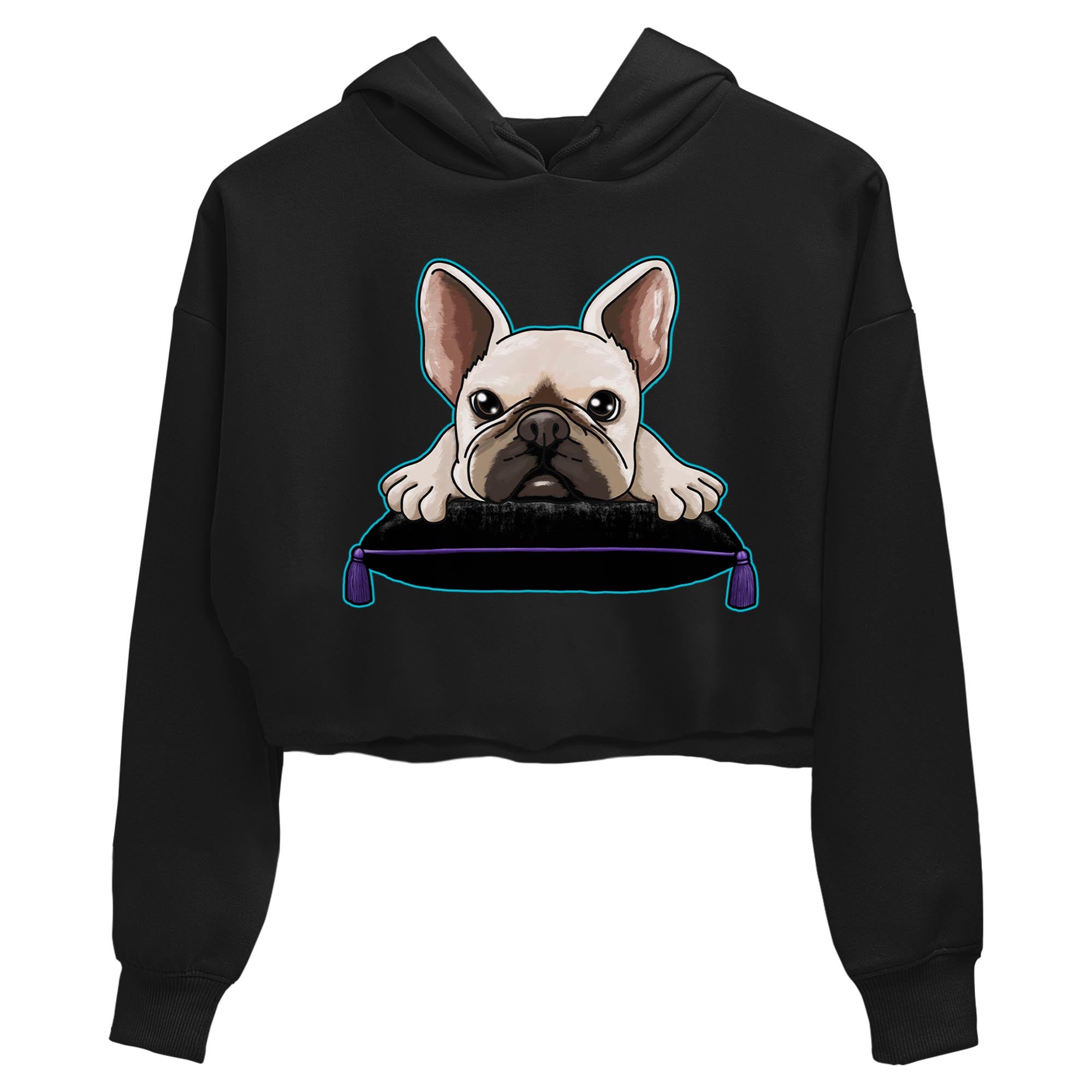 French Bulldog snkmatch Women's Top - Air Jordan 6 Aqua