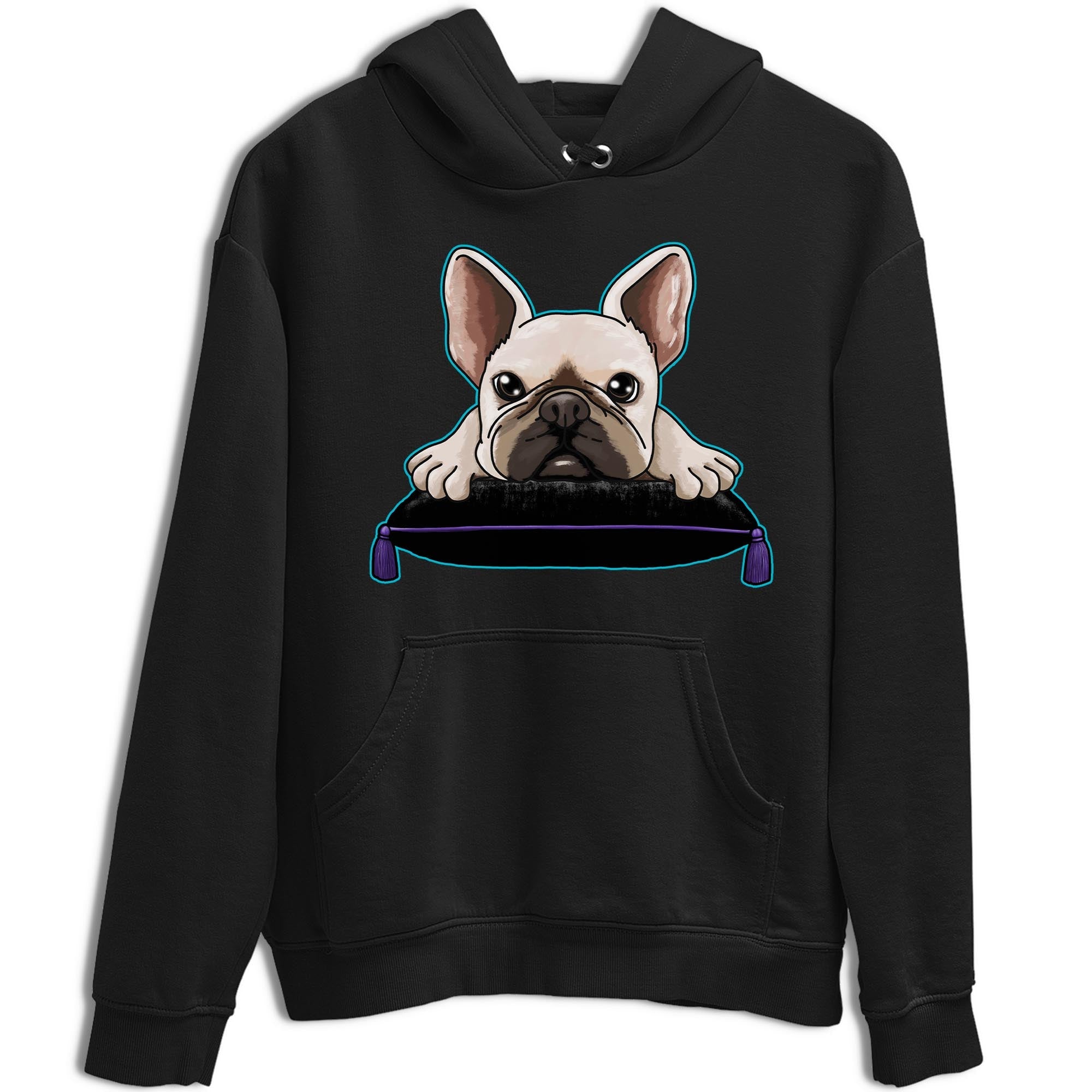 French Bulldog snkmatch Tee - Air Jordan 6 Aqua