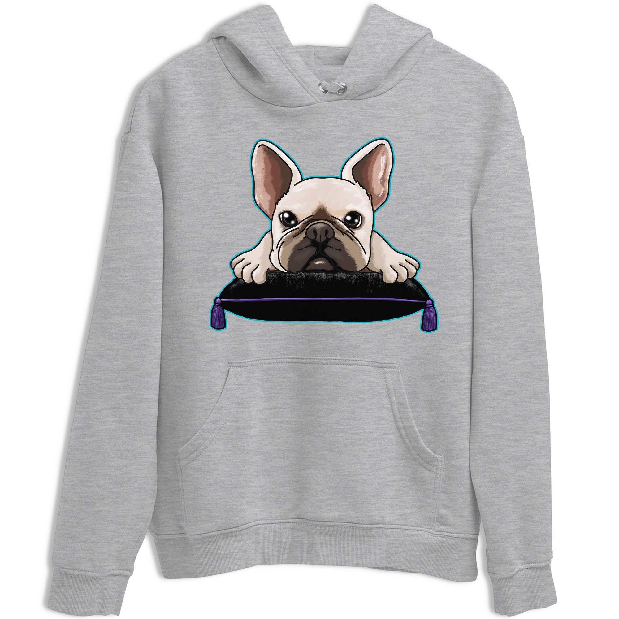 French Bulldog snkmatch Tee - Air Jordan 6 Aqua