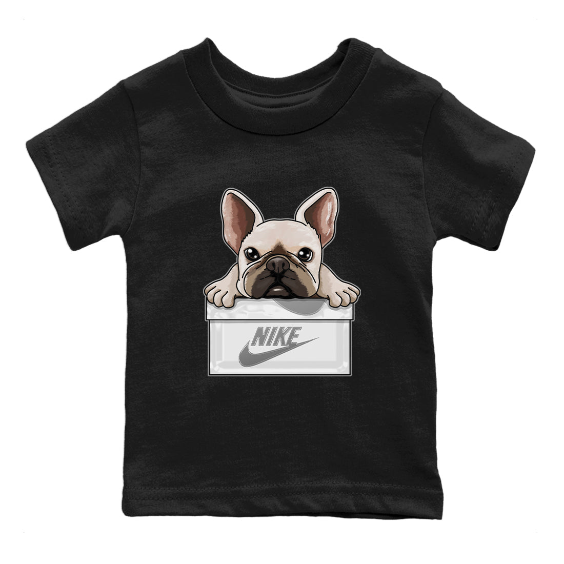 French Bulldog Kids Tops - Air Jordan 6 Cool Grey
