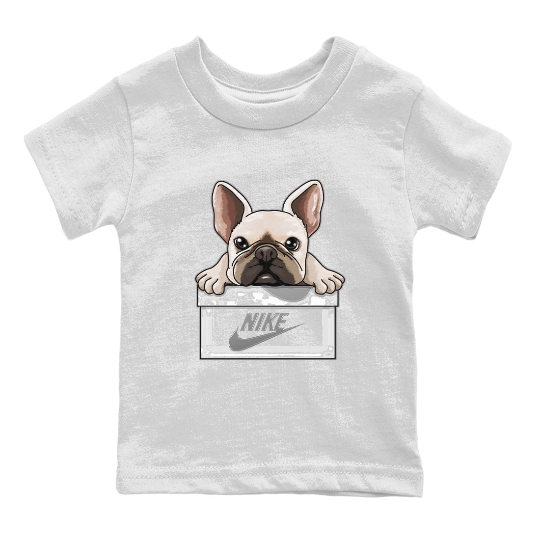 French Bulldog Kids Tops - Air Jordan 6 Cool Grey