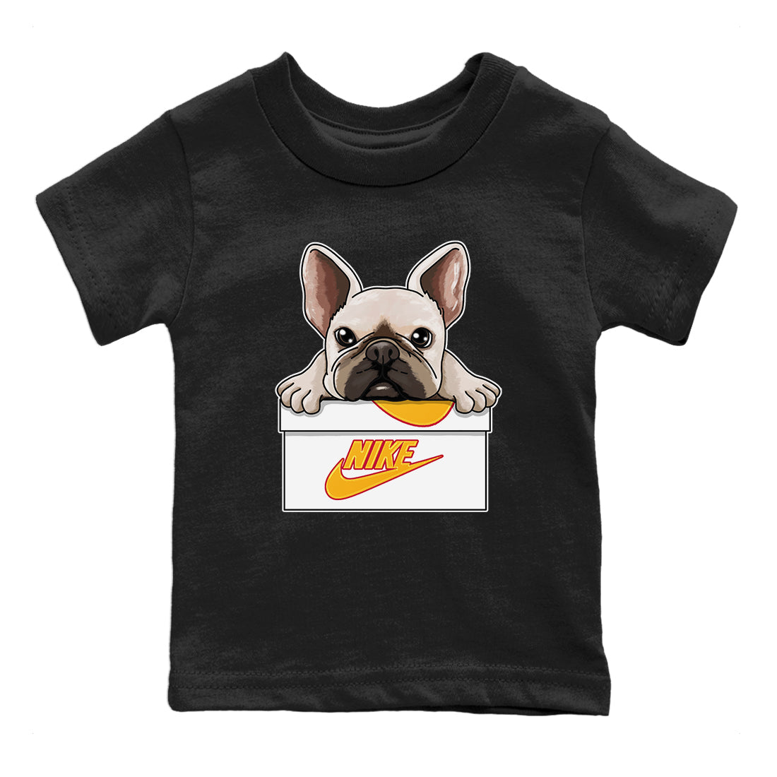 French Bulldog Kids Tops - Air Jordan 7 Cardinal