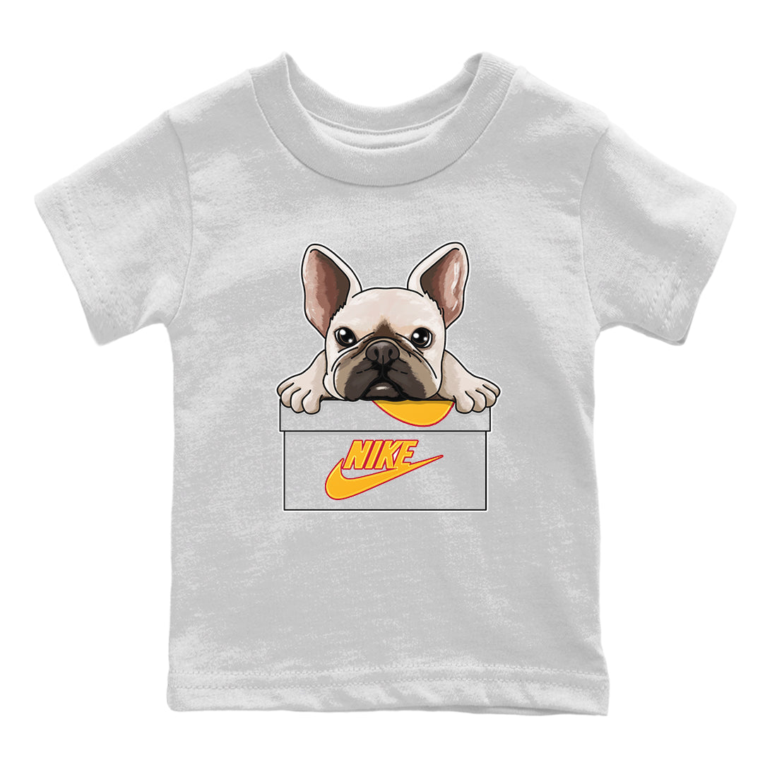 French Bulldog Kids Tops - Air Jordan 7 Cardinal
