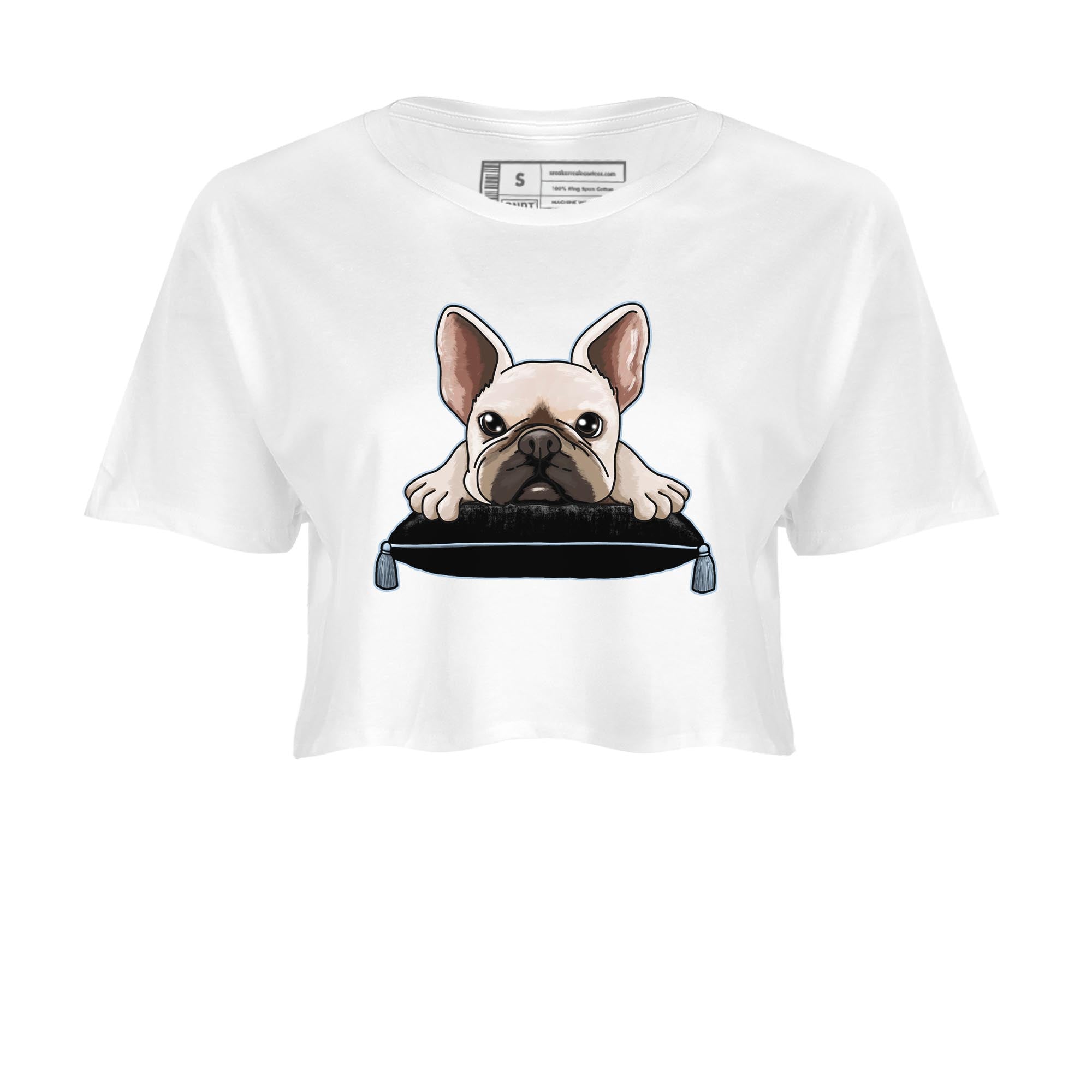 French Bulldog snkmatch Women's Top - Air Jordan 7 Chambray