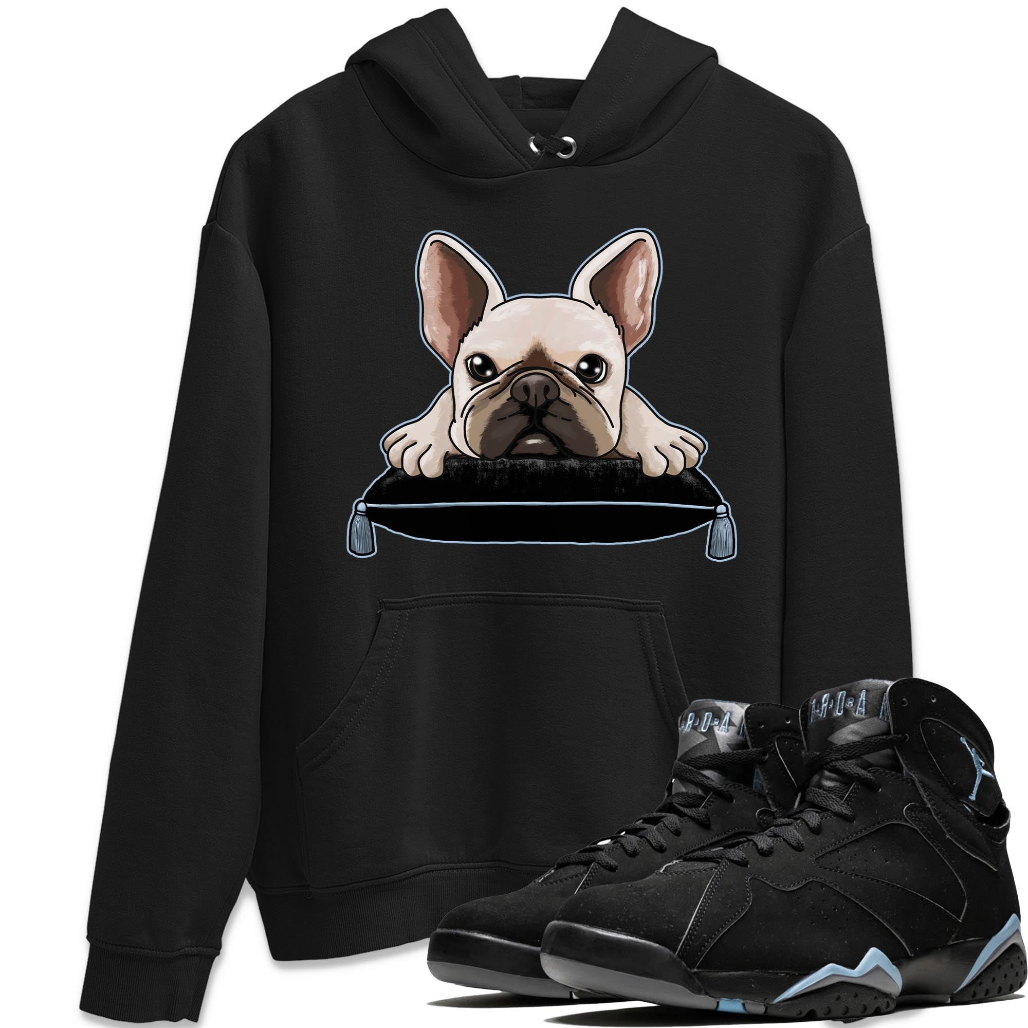 French Bulldog snkmatch Tee - Air Jordan 7 Chambray