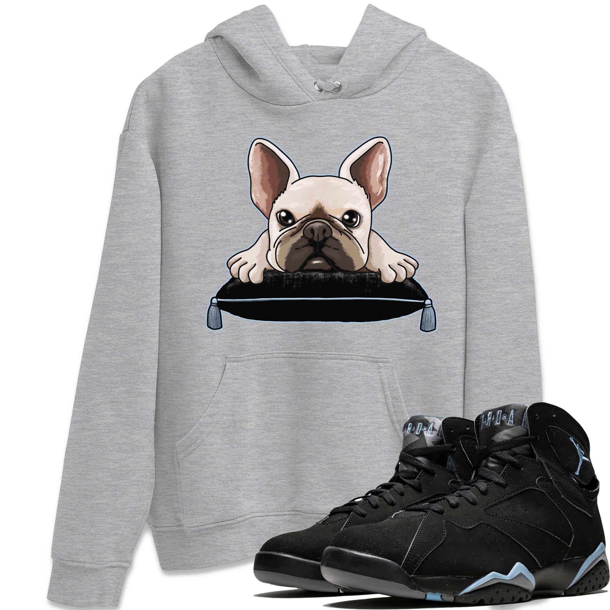 French Bulldog snkmatch Tee - Air Jordan 7 Chambray