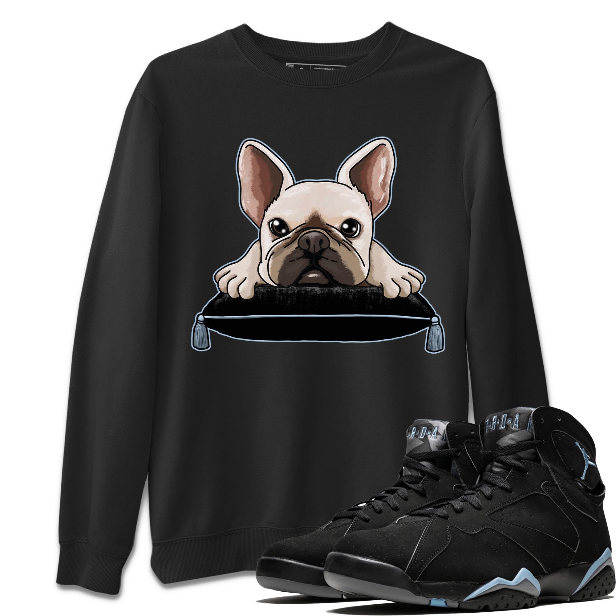 French Bulldog snkmatch Tee - Air Jordan 7 Chambray