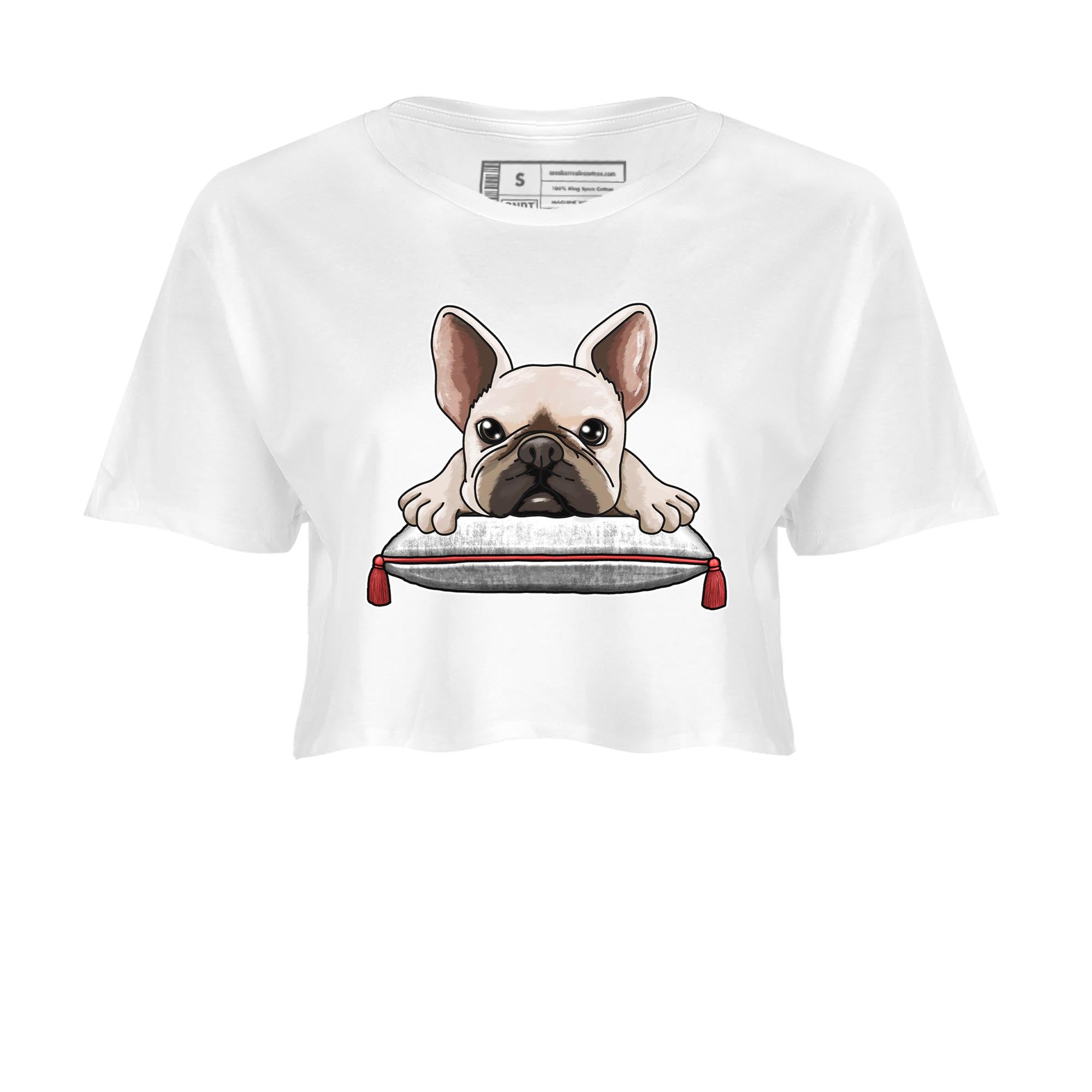 French Bulldog snkmatch Women's Top - Air Jordan 7 White Infrared
