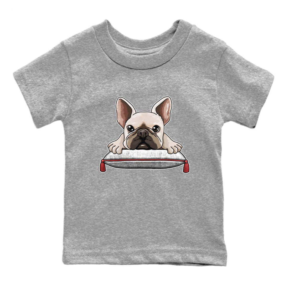 French Bulldog snkmatch Tee Kids - Air Jordan 7 White Infrared