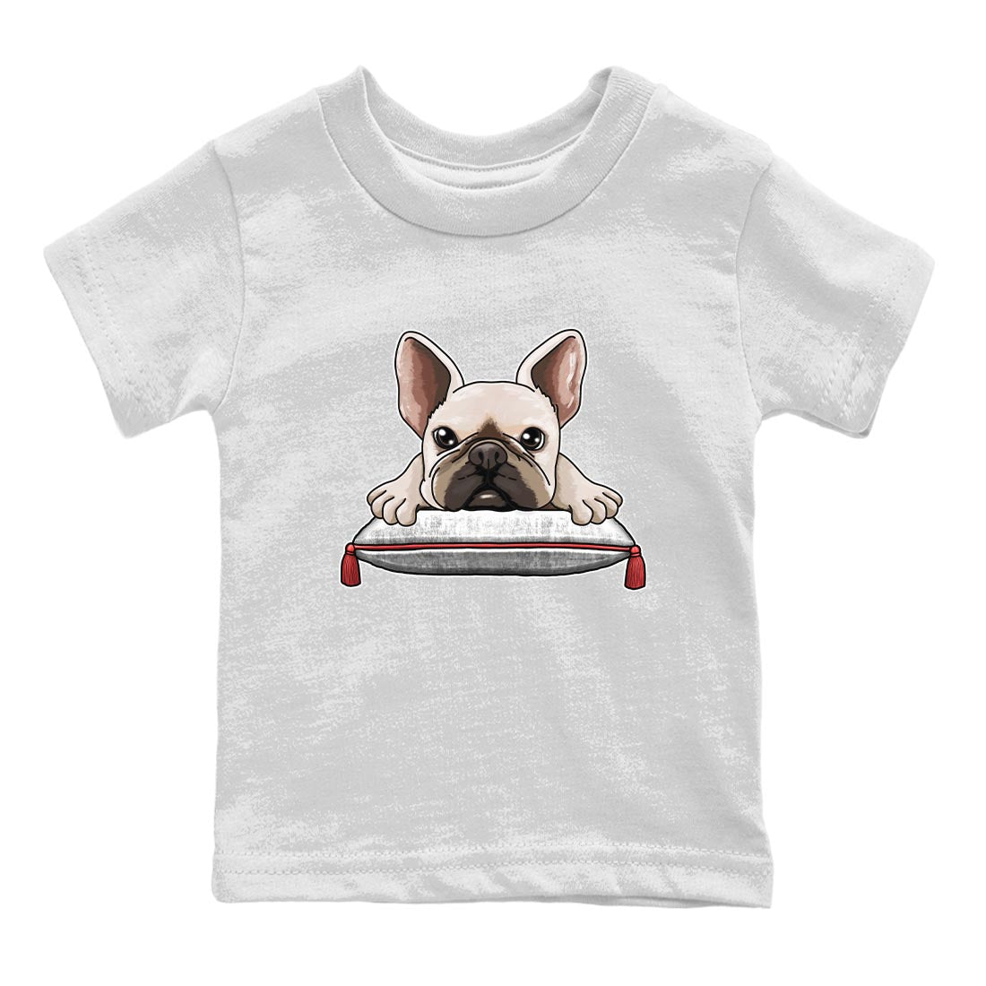 French Bulldog snkmatch Tee Kids - Air Jordan 7 White Infrared