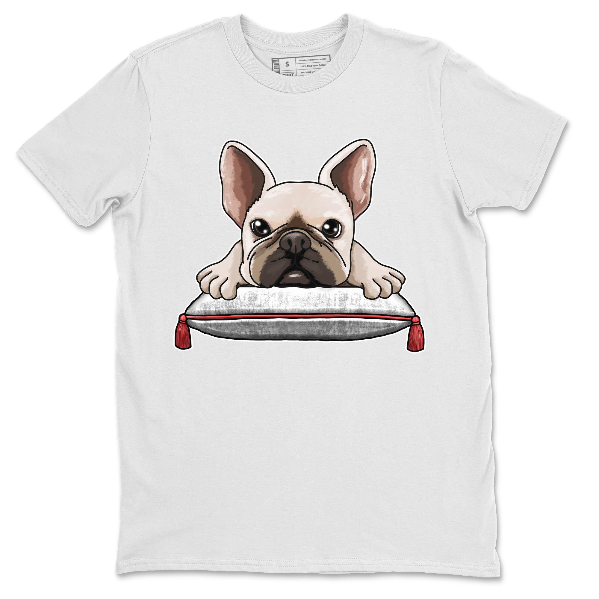 French Bulldog snkmatch Tee - Air Jordan 7 White Infrared
