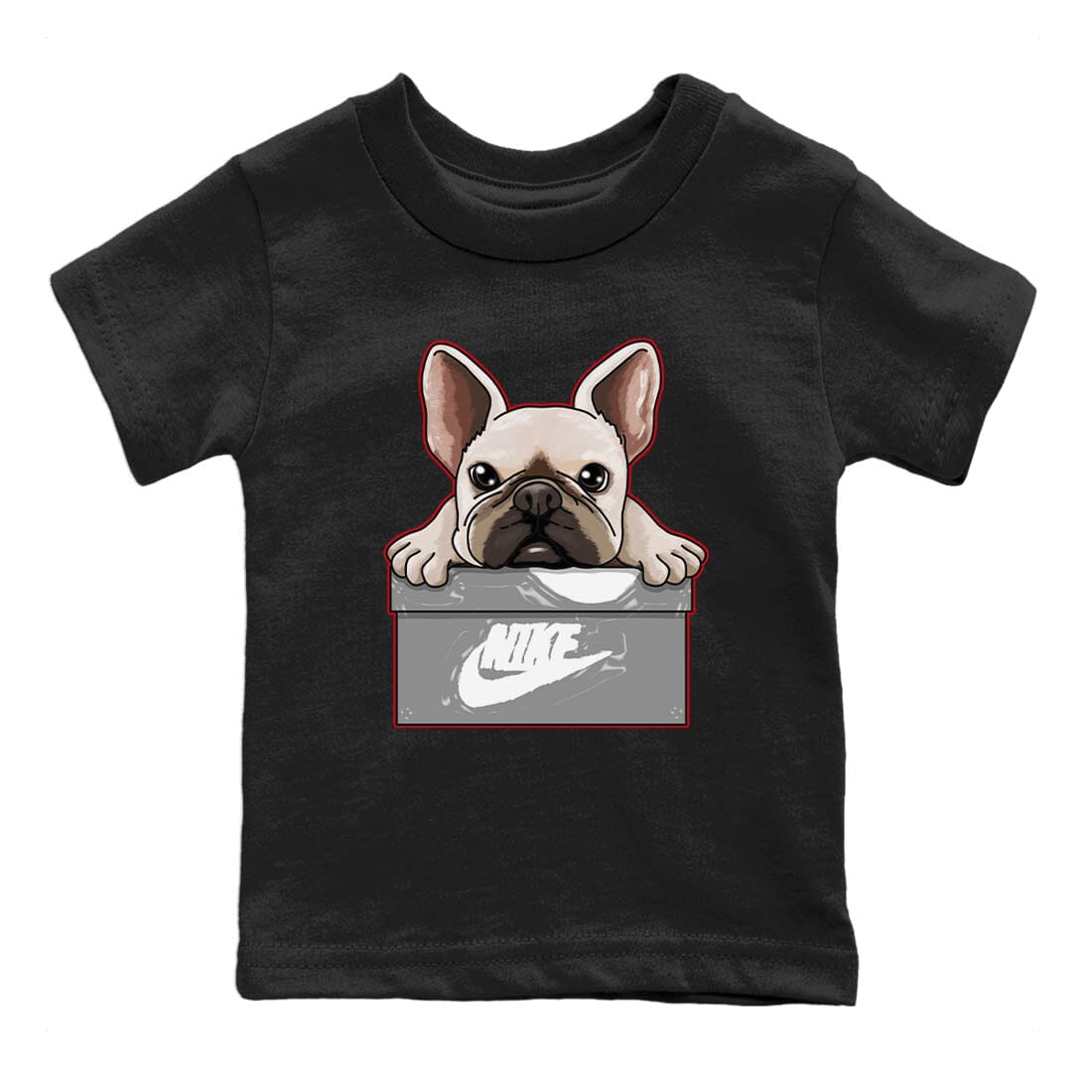 French Bulldog Kids Tops - Air Jordan 9 Fire Red