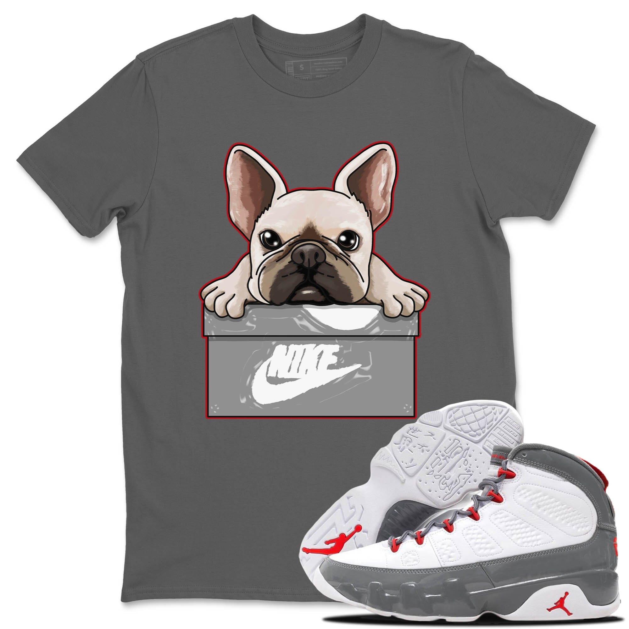 French Bulldog Unisex Tops - Air Jordan 9 Fire Red