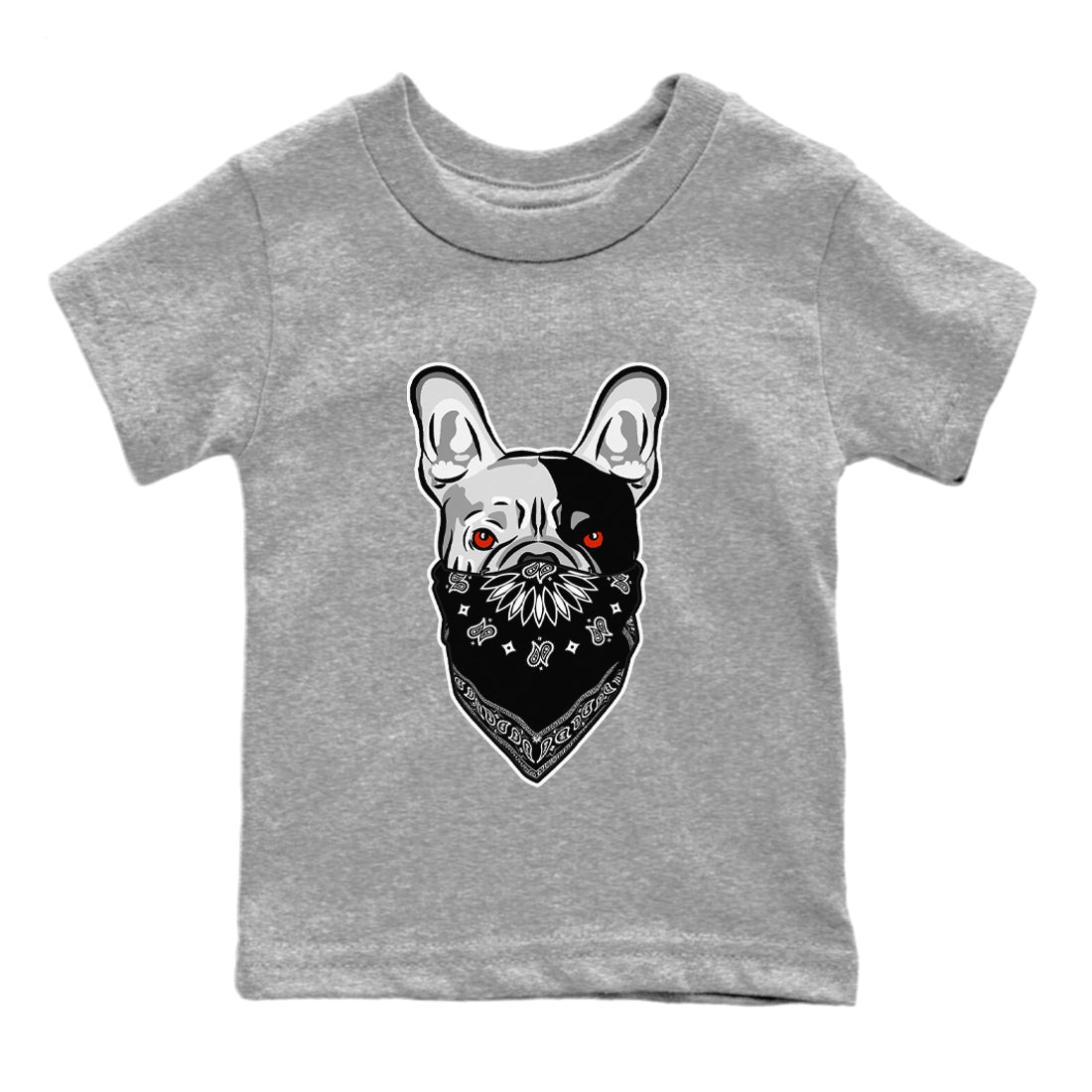 French Bulldog Bandana Kids Tops - Air Jordan 13 Black Flint