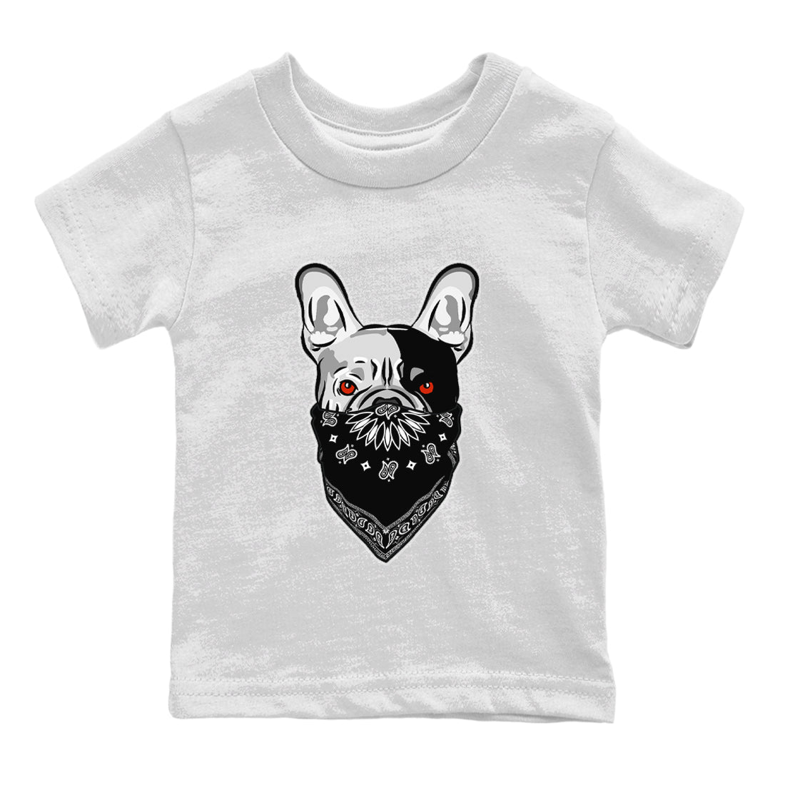 French Bulldog Bandana Kids Tops - Air Jordan 13 Black Flint