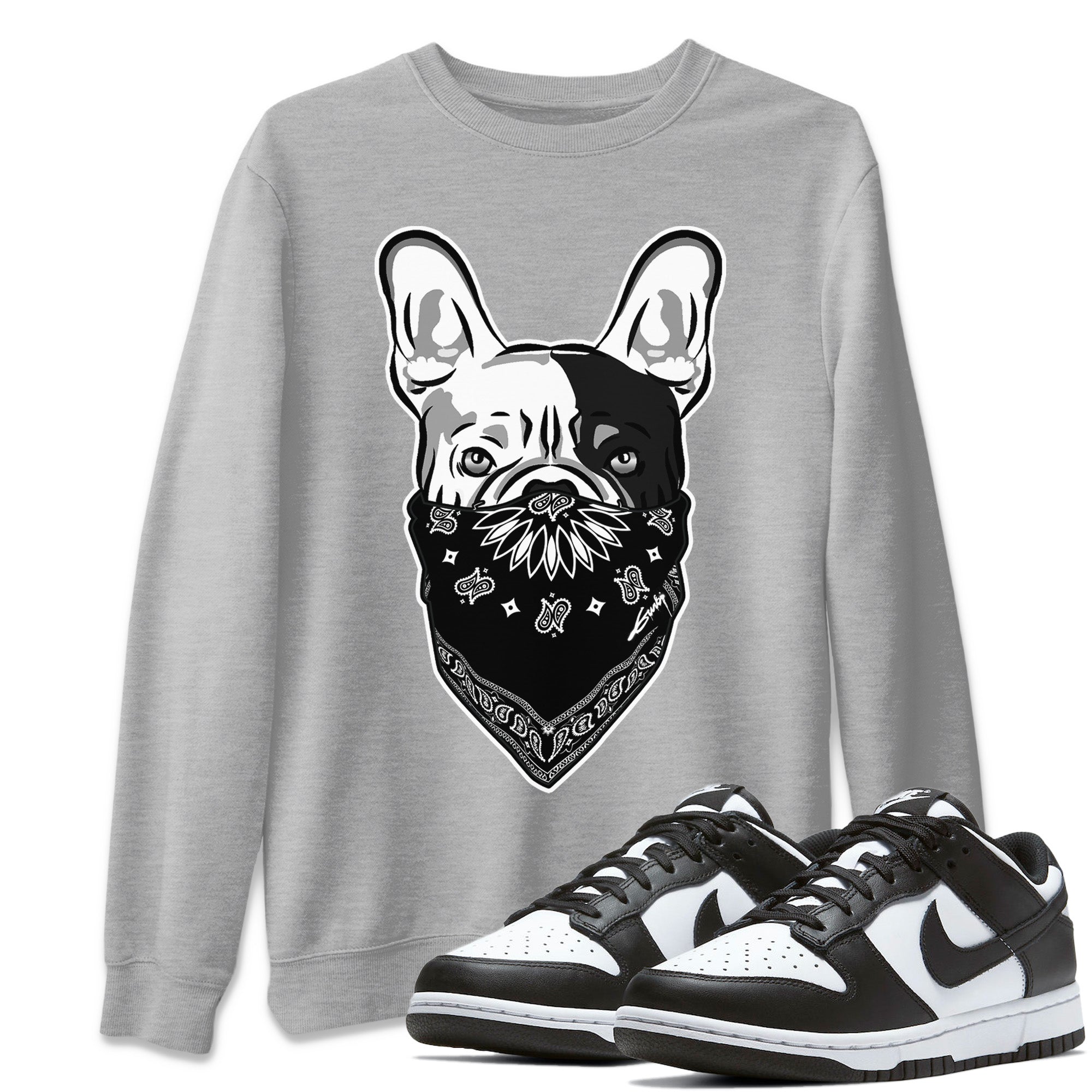 French Bulldog Bandana Unisex Tops - Dunk Panda