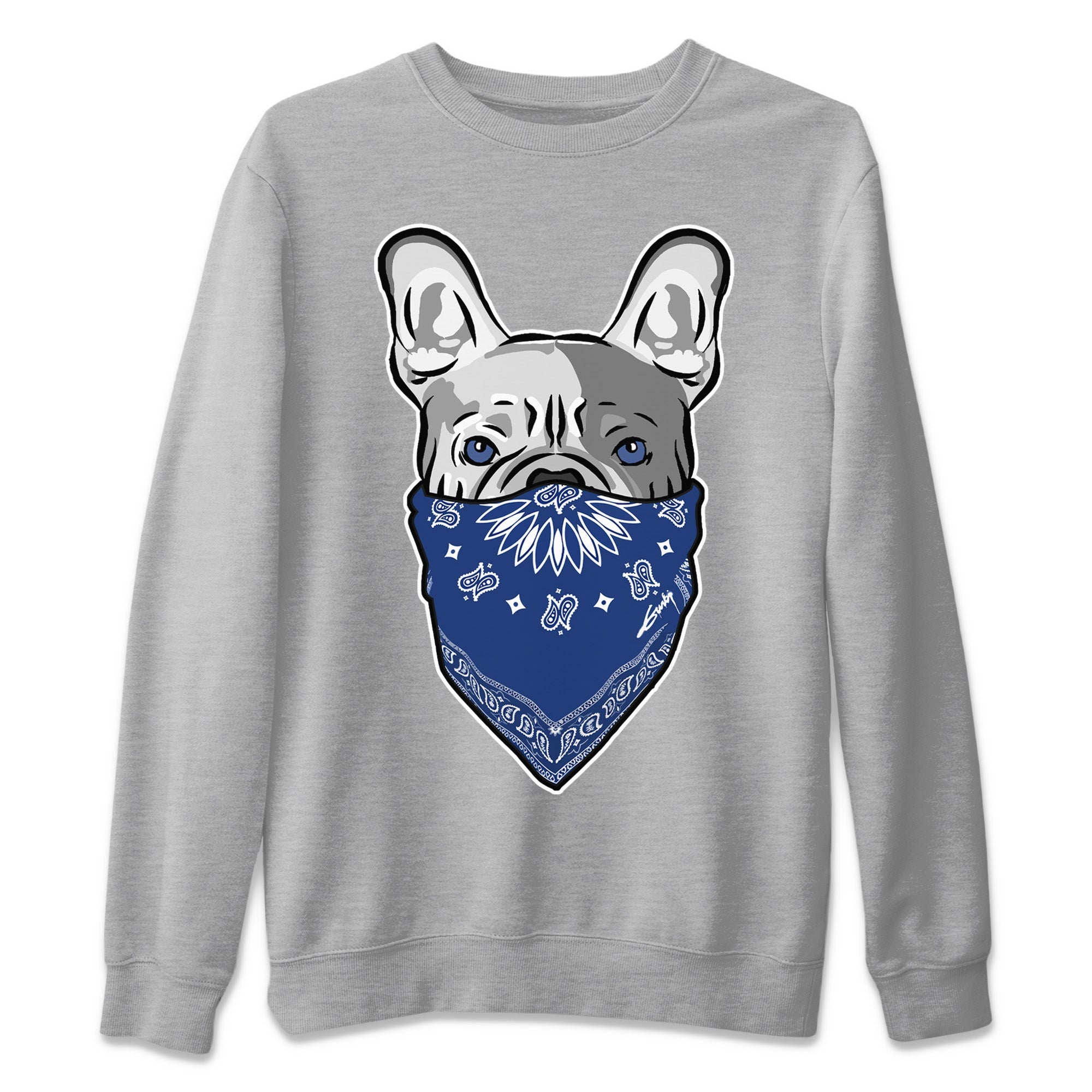 French Bulldog Bandana Unisex Tops - Air Jordan 13 French Blue