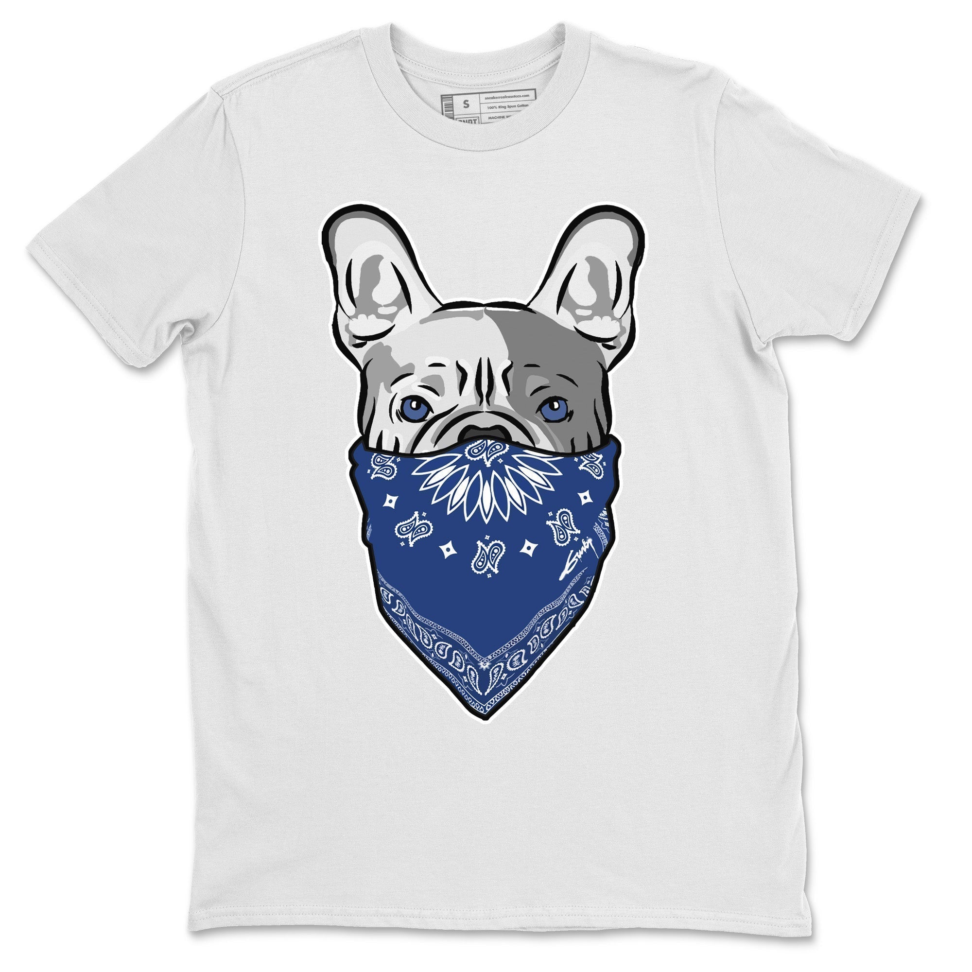 French Bulldog Bandana Unisex Tops - Air Jordan 13 French Blue