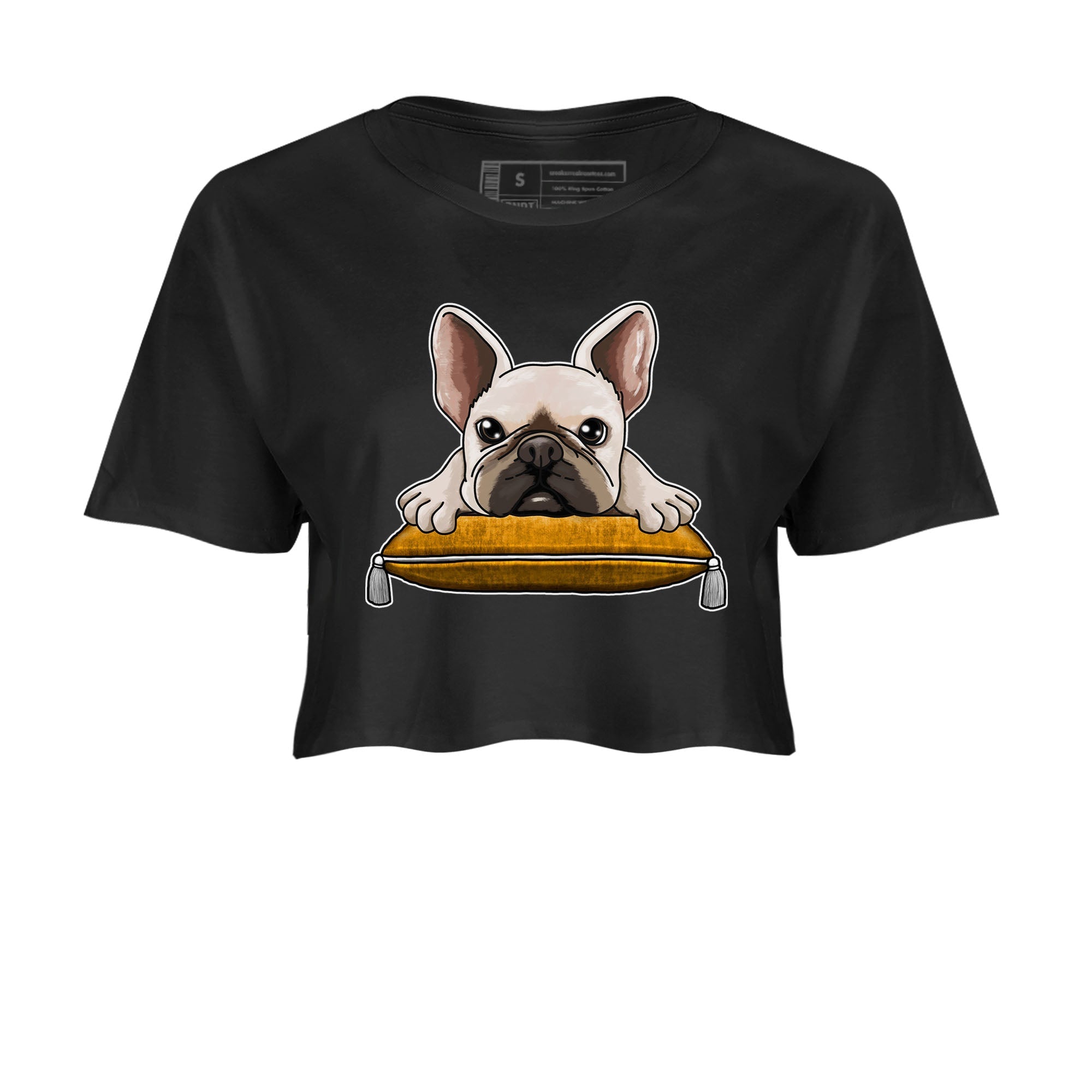 French Bulldog snkmatch Tees Crop Top - Dunk Dark Curry