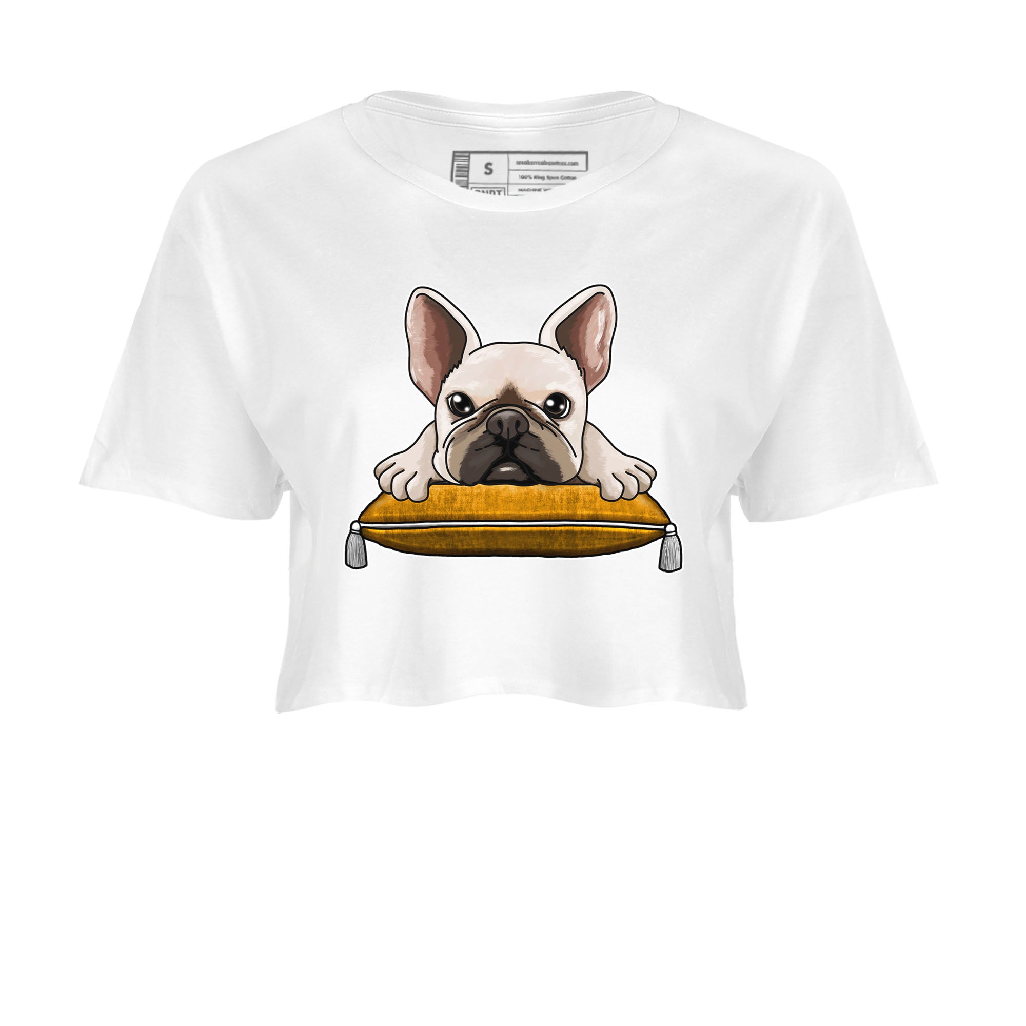 French Bulldog snkmatch Tees Crop Top - Dunk Dark Curry