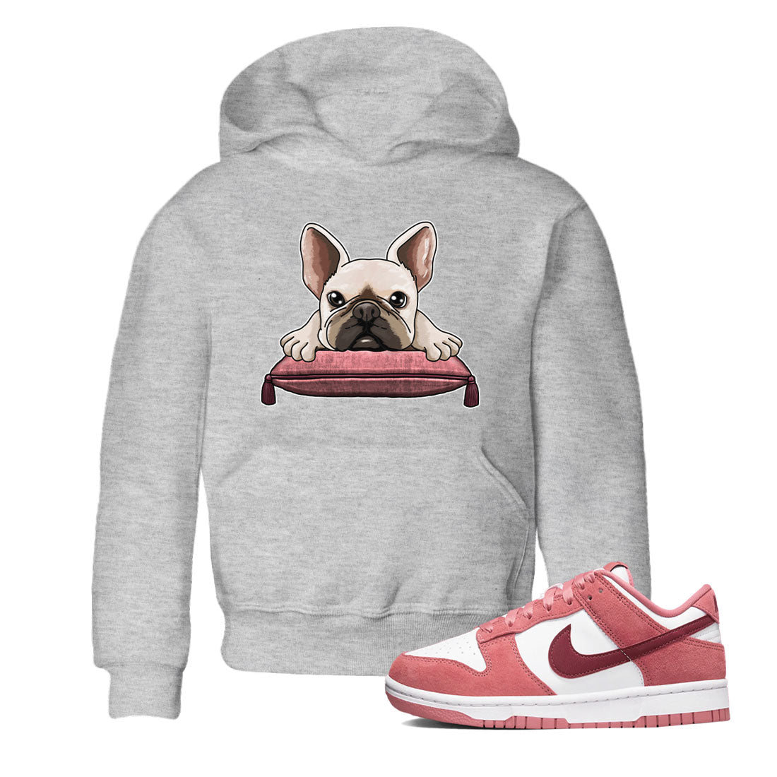 French Bulldog snkmatch Tees Kids - Dunk Valentines Day 2024