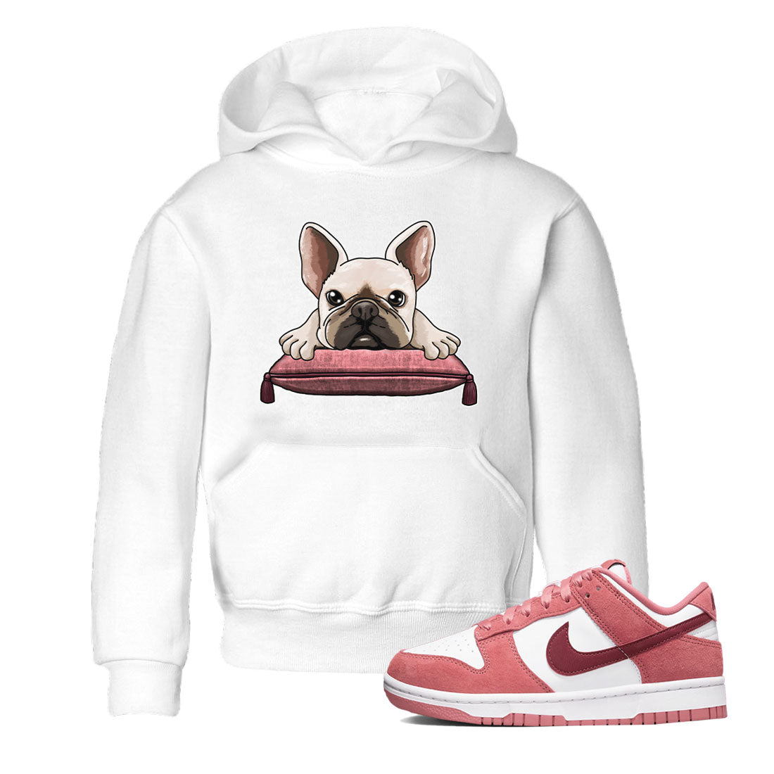 French Bulldog snkmatch Tees Kids - Dunk Valentines Day 2024