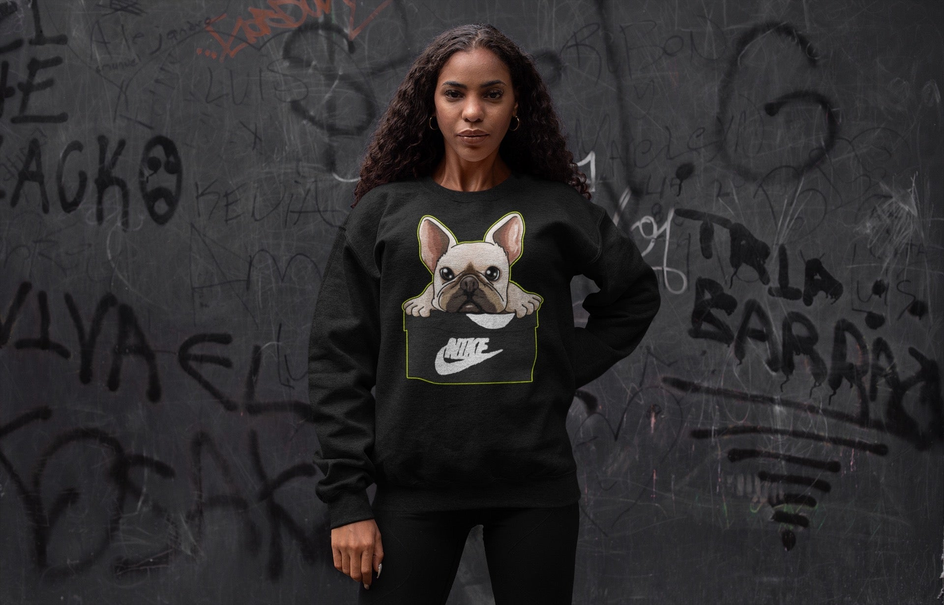 French Bulldog Unisex Tops - Air Jordan 1 Visionaire