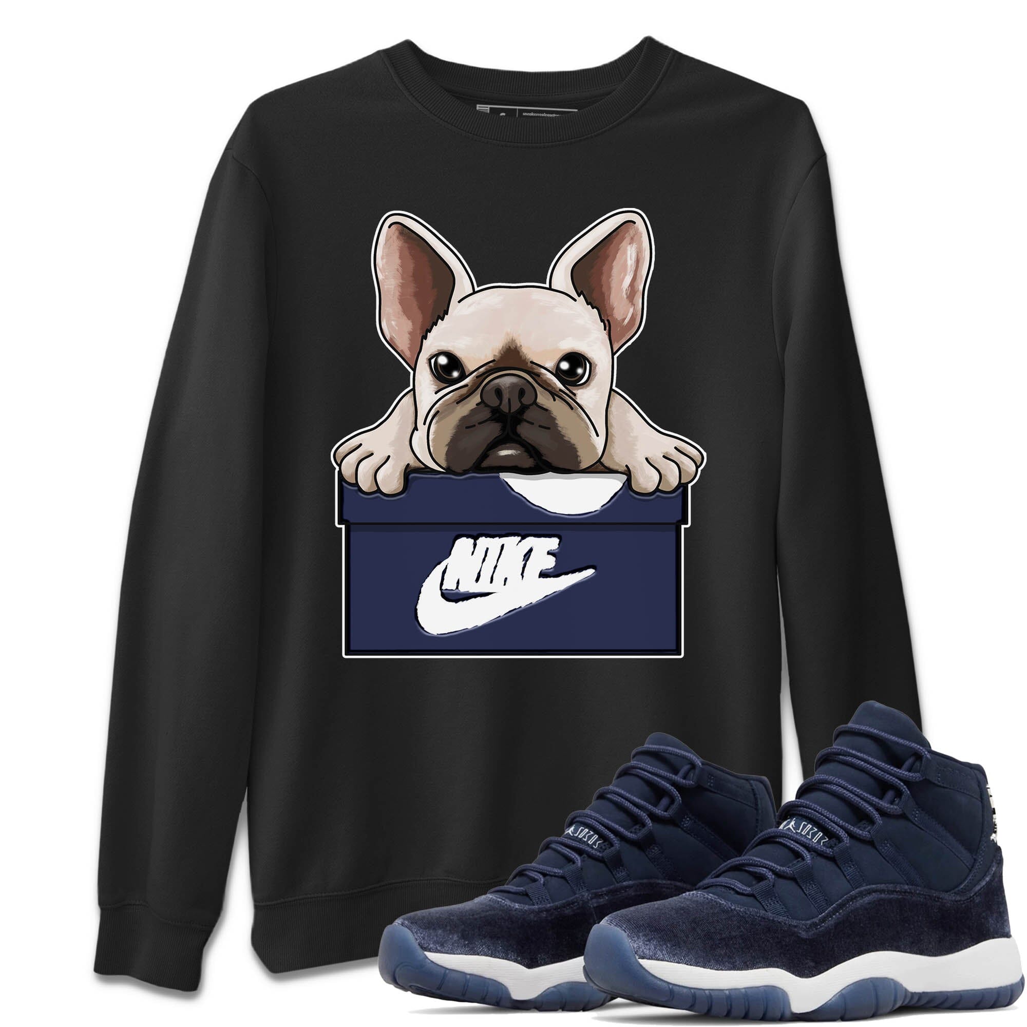 French Bulldog Unisex Tops - Air Jordan 11 Midnight Navy