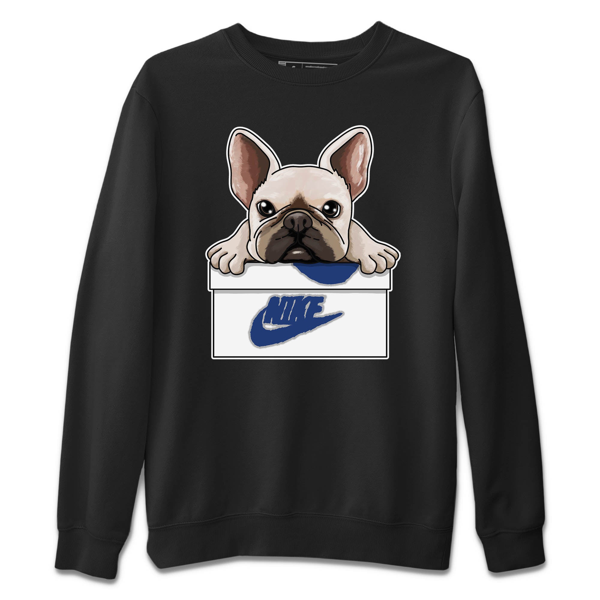 French Bulldog Unisex Tops - Air Jordan 13 French Blue