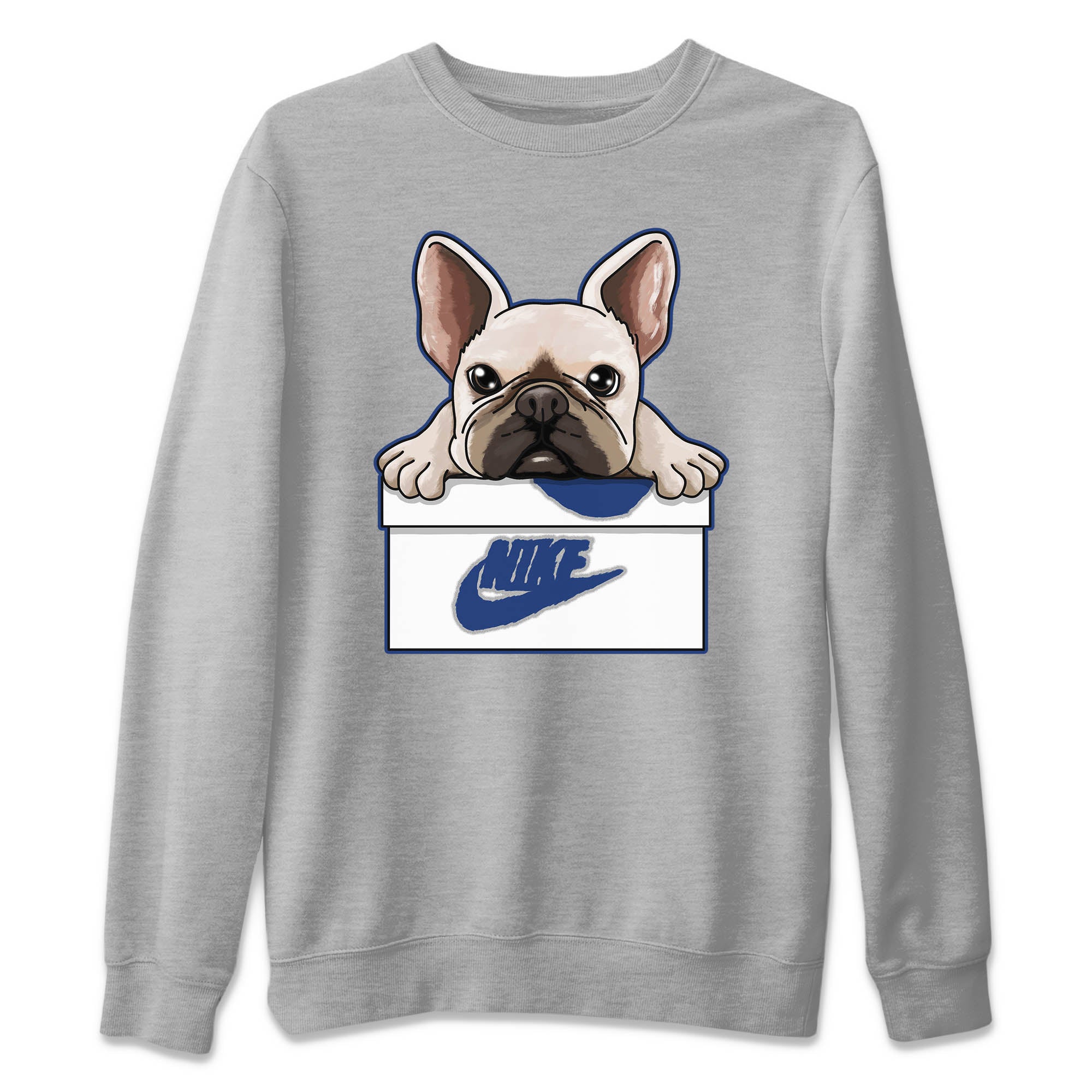 French Bulldog Unisex Tops - Air Jordan 13 French Blue