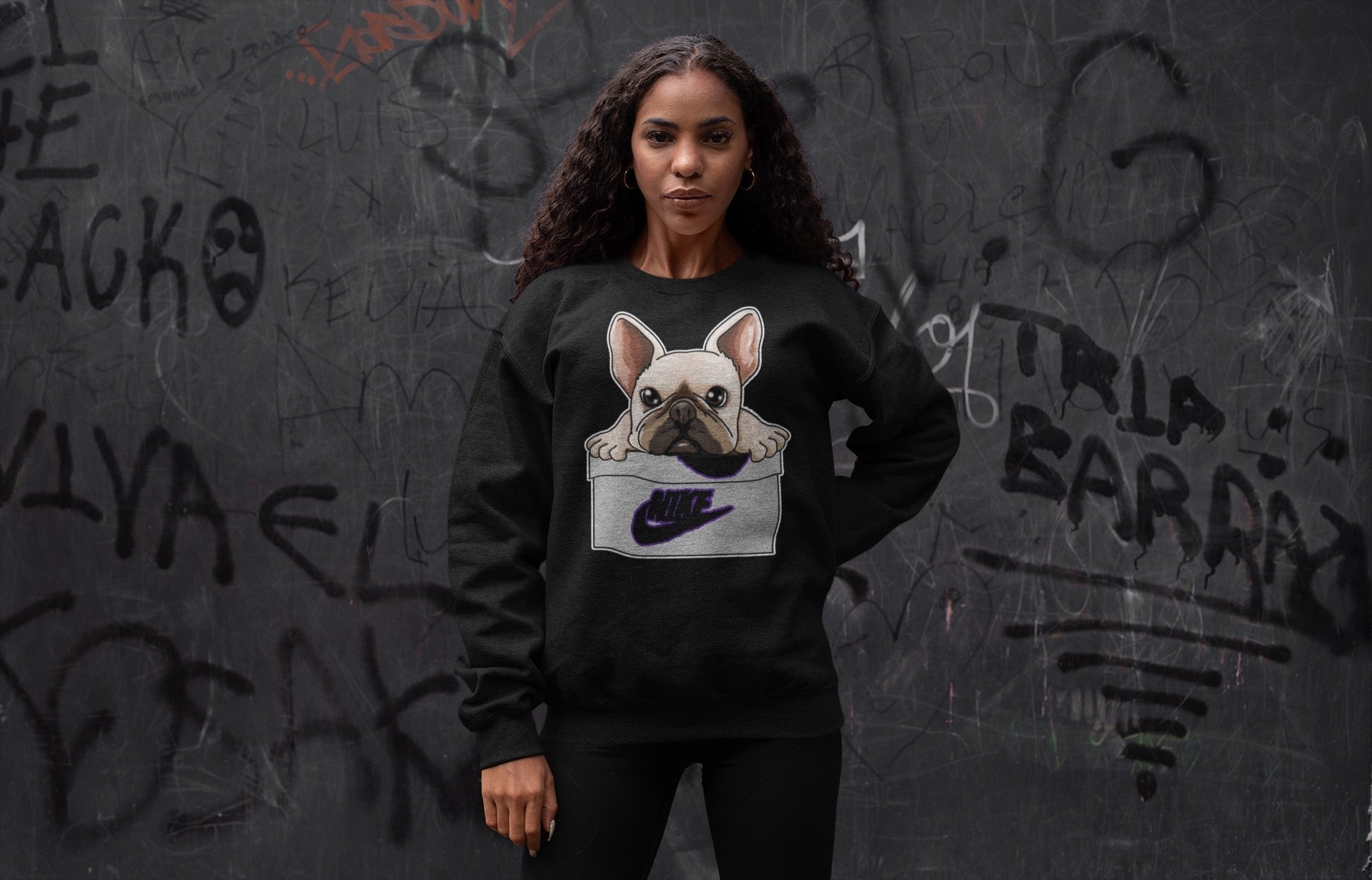 French Bulldog Unisex Tops - Air Jordan 3 Dark Iris