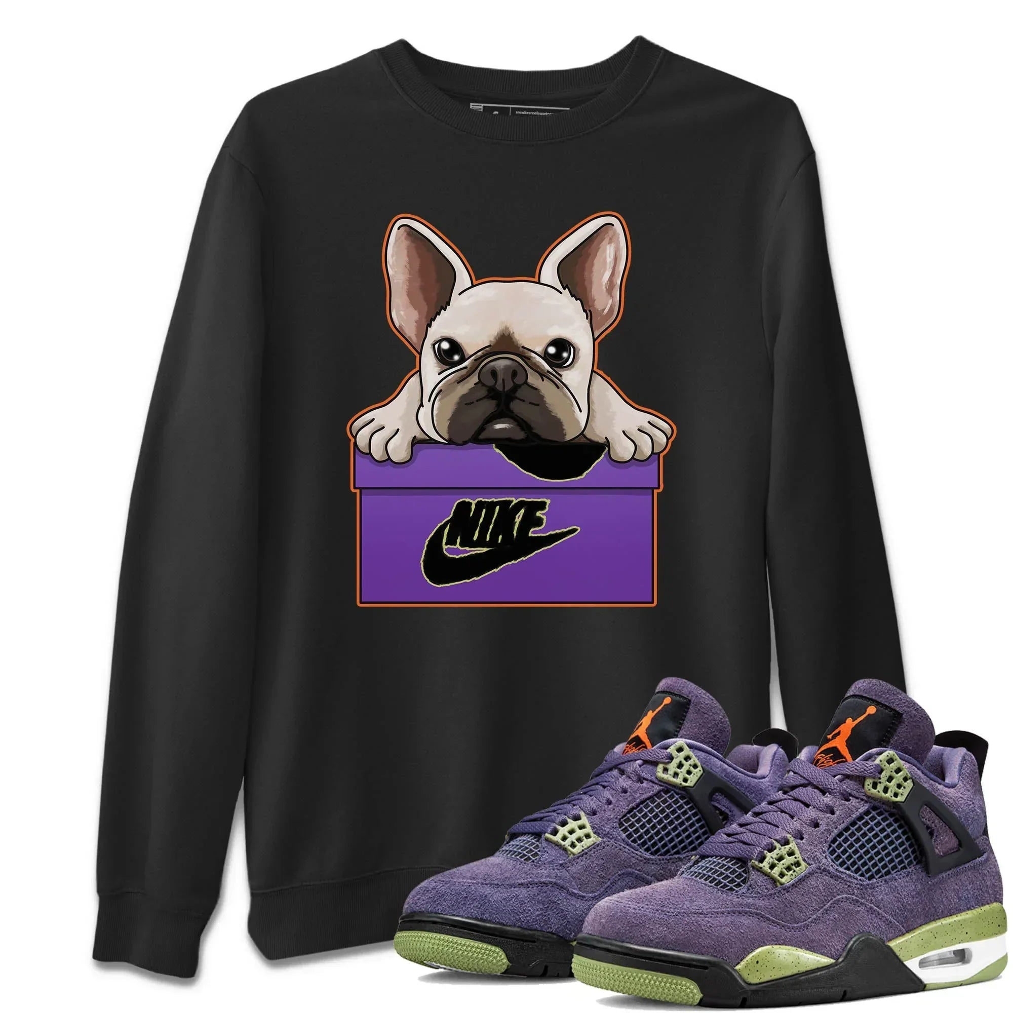 French Bulldog Unisex Tops - Air Jordan 4 Canyon Purple