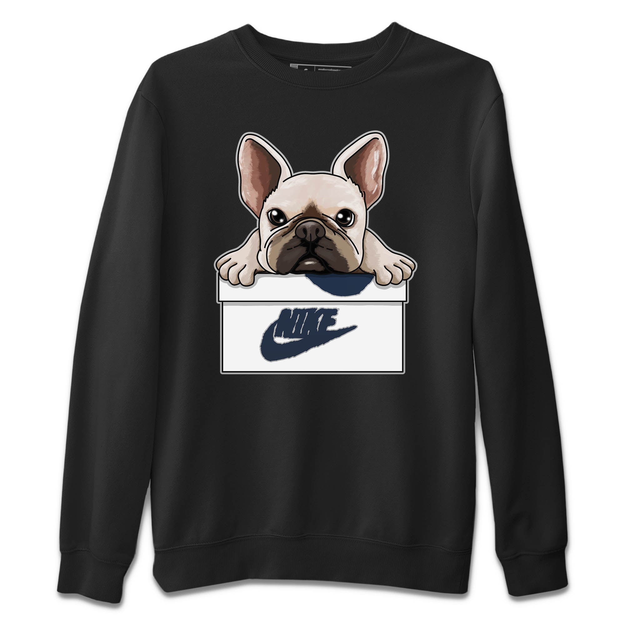 French Bulldog Unisex Tops - Air Jordan 4 Midnight Navy