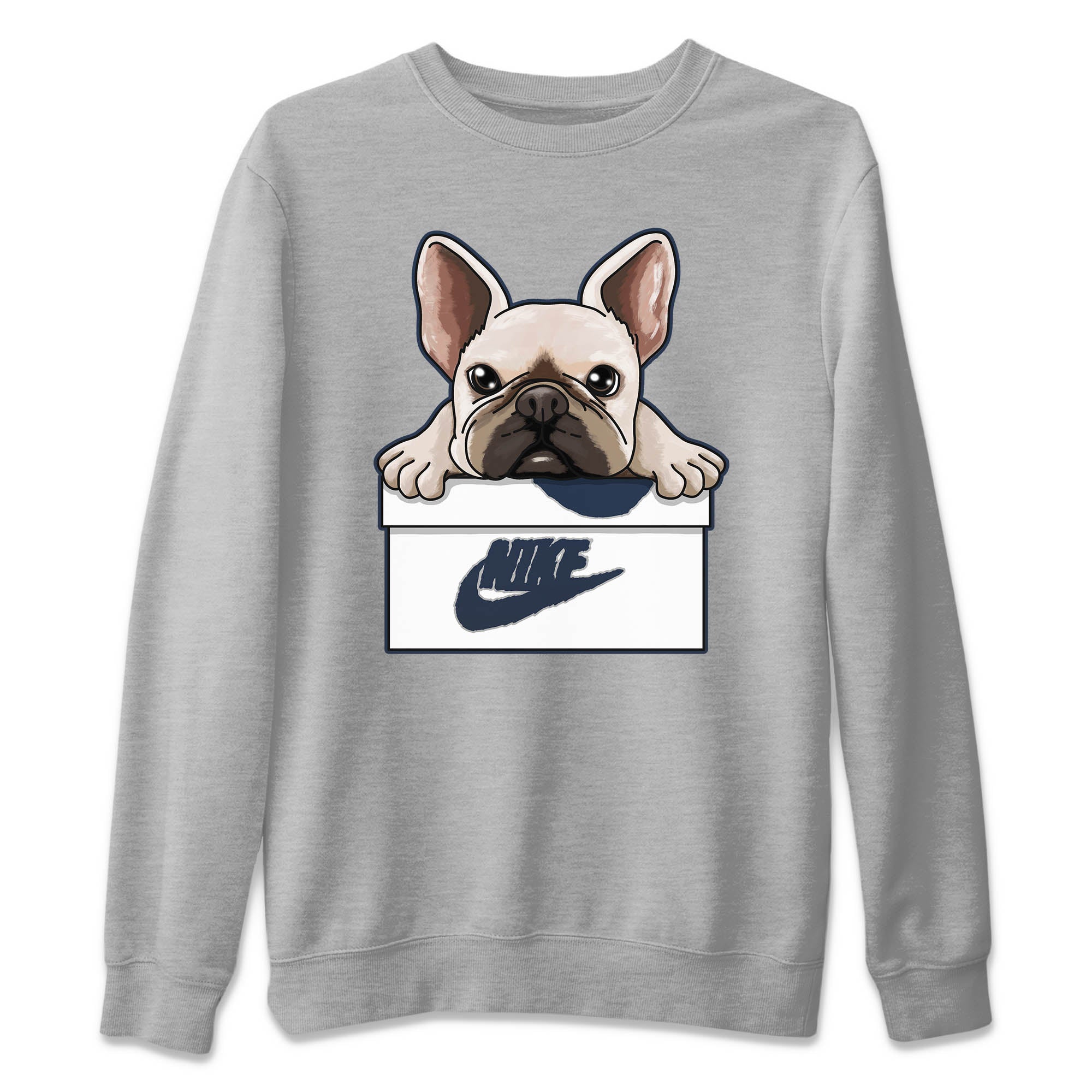 French Bulldog Unisex Tops - Air Jordan 4 Midnight Navy
