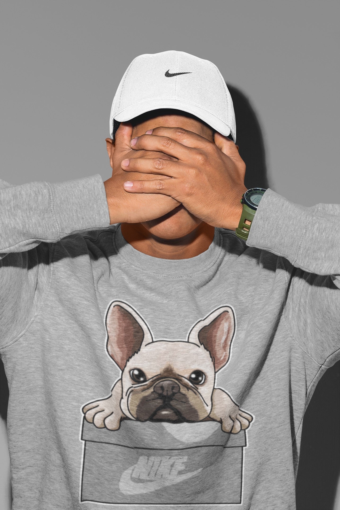 French Bulldog Unisex Tops - Air Jordan 4 Military Black