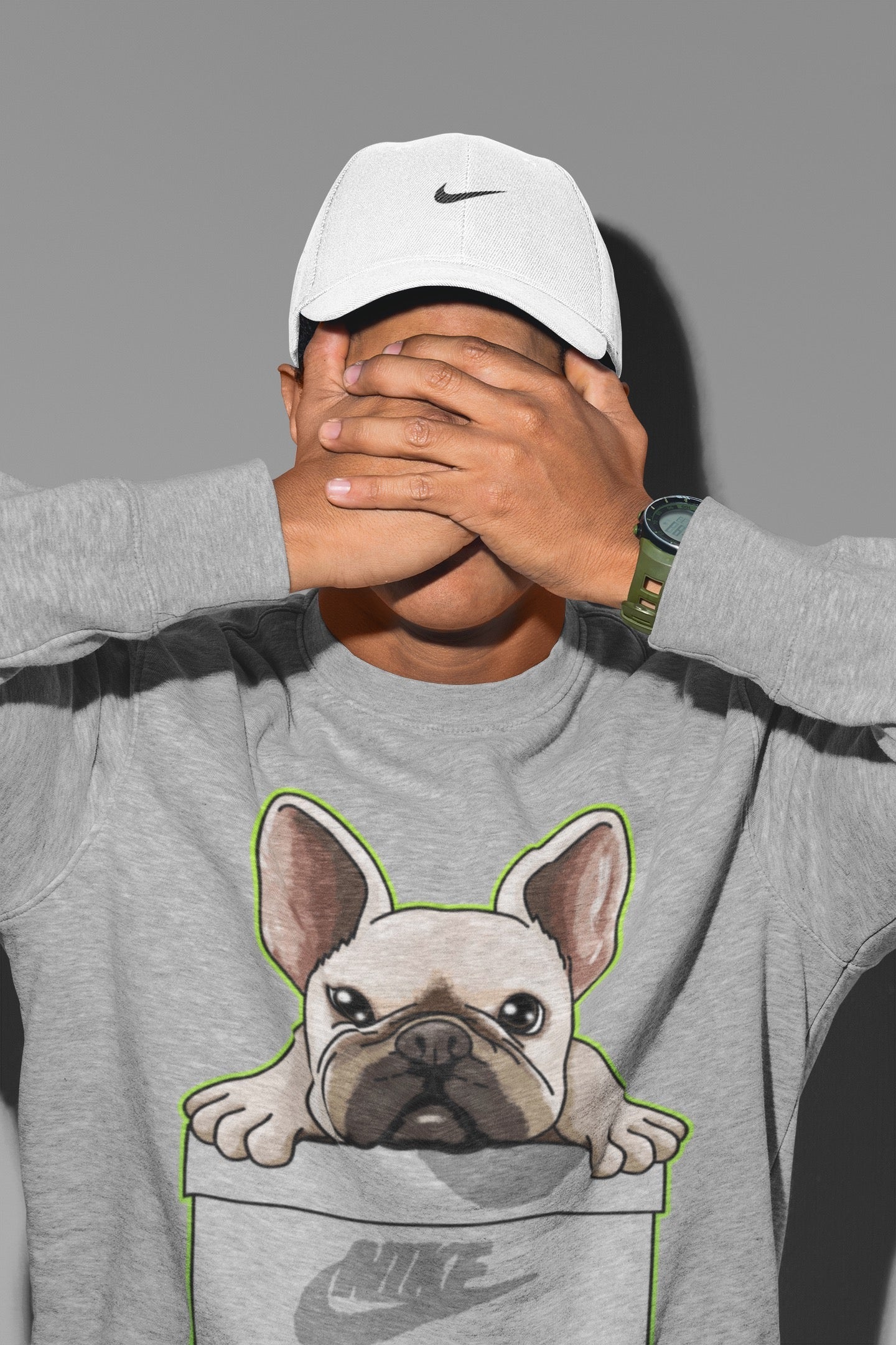 French Bulldog Unisex Tops - Air Jordan 5 Green Bean