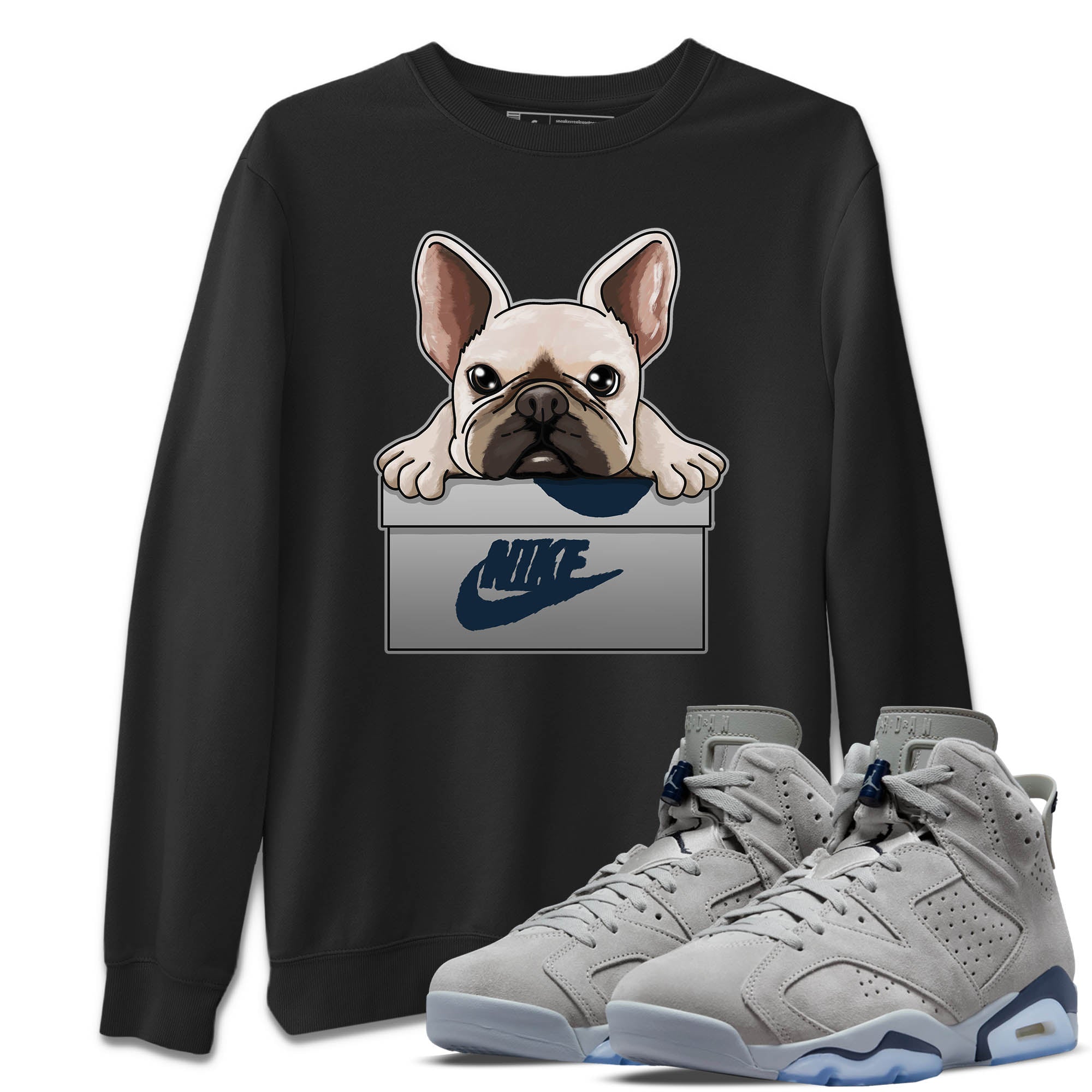 French Bulldog Unisex Tops - Air Jordan 6 Georgetown