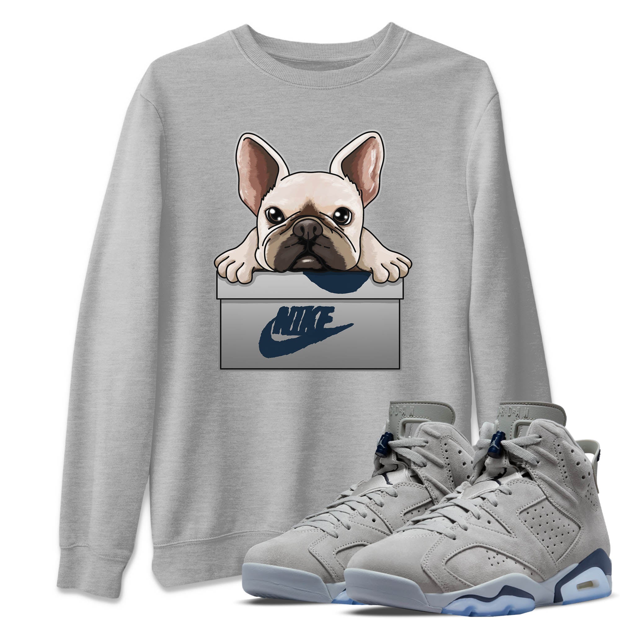 French Bulldog Unisex Tops - Air Jordan 6 Georgetown